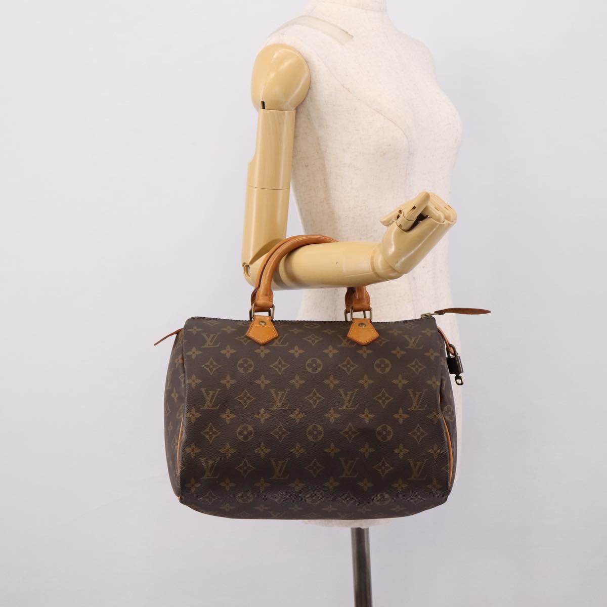LOUIS VUITTON Monogram Speedy 30 Hand Bag M41526 LV Auth 205122V