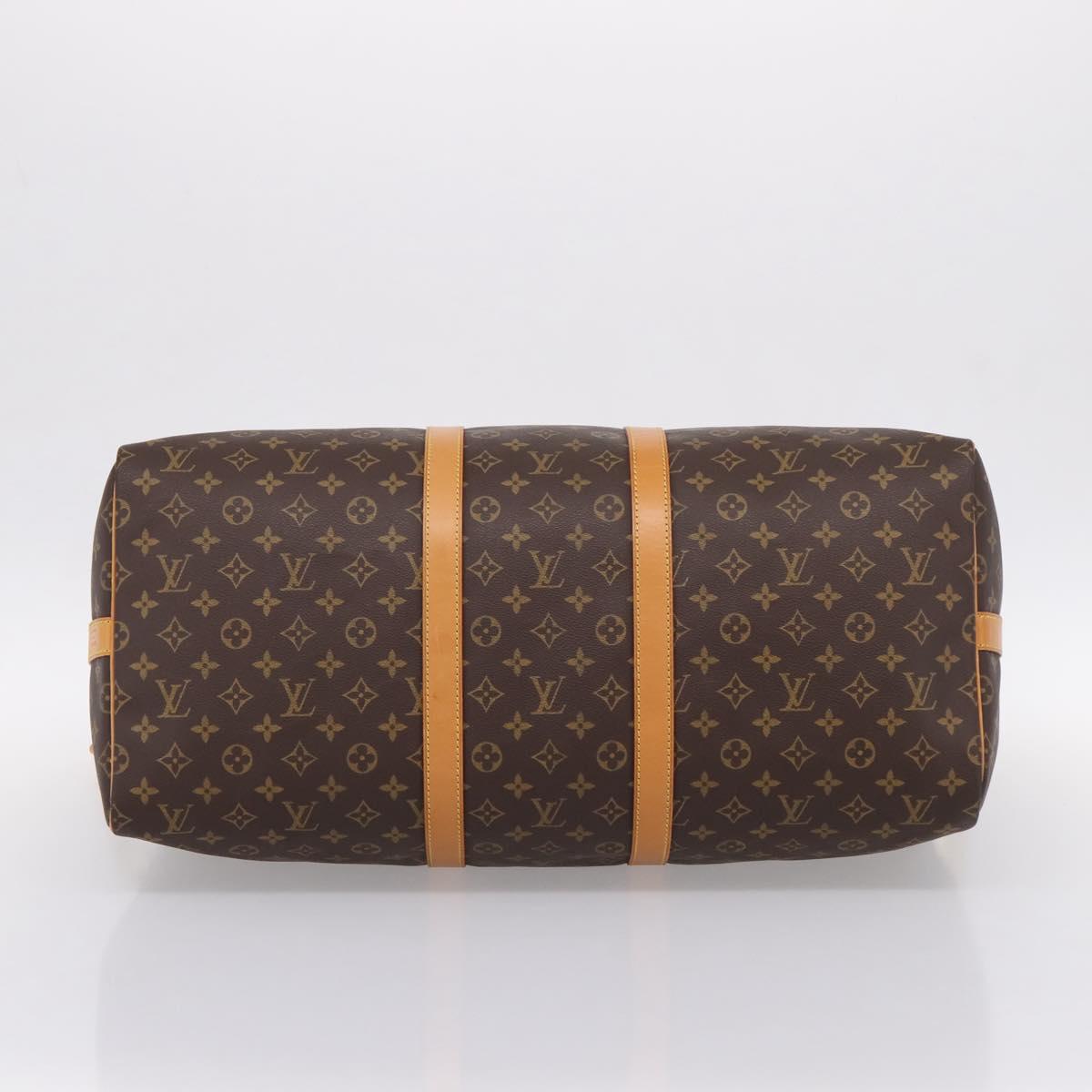 LOUIS VUITTON Monogram Keepall Bandouliere 55 Boston Bag M41414 Auth 205124SAV