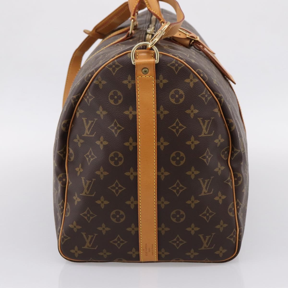 LOUIS VUITTON Monogram Keepall Bandouliere 55 Boston Bag M41414 Auth 205124SAV