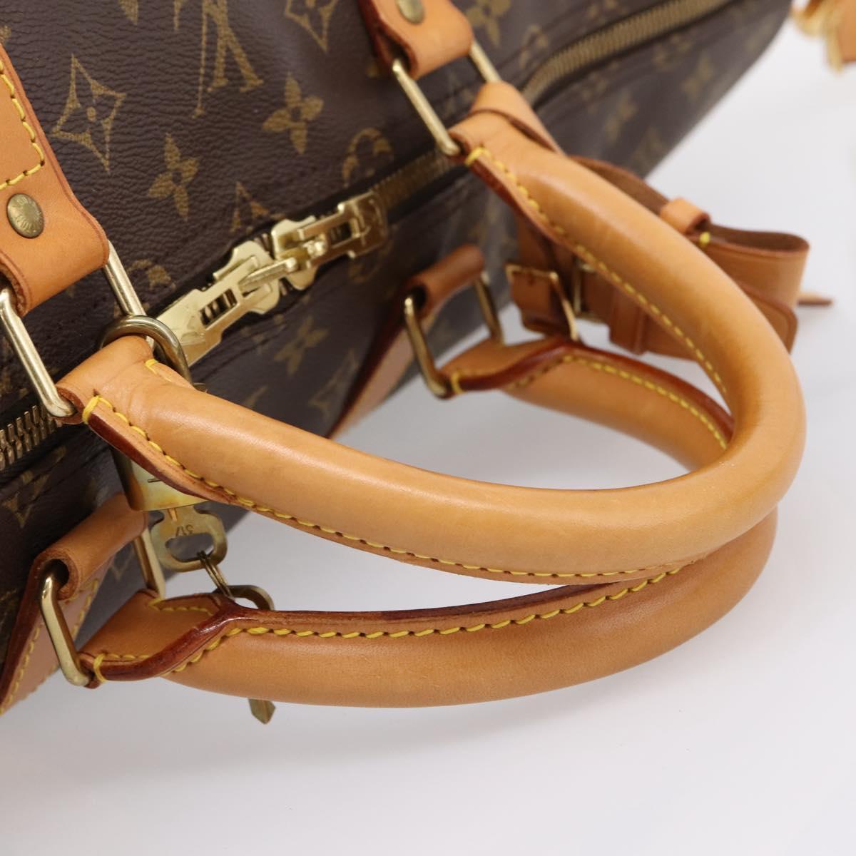 LOUIS VUITTON Monogram Keepall Bandouliere 55 Boston Bag M41414 Auth 205124SAV