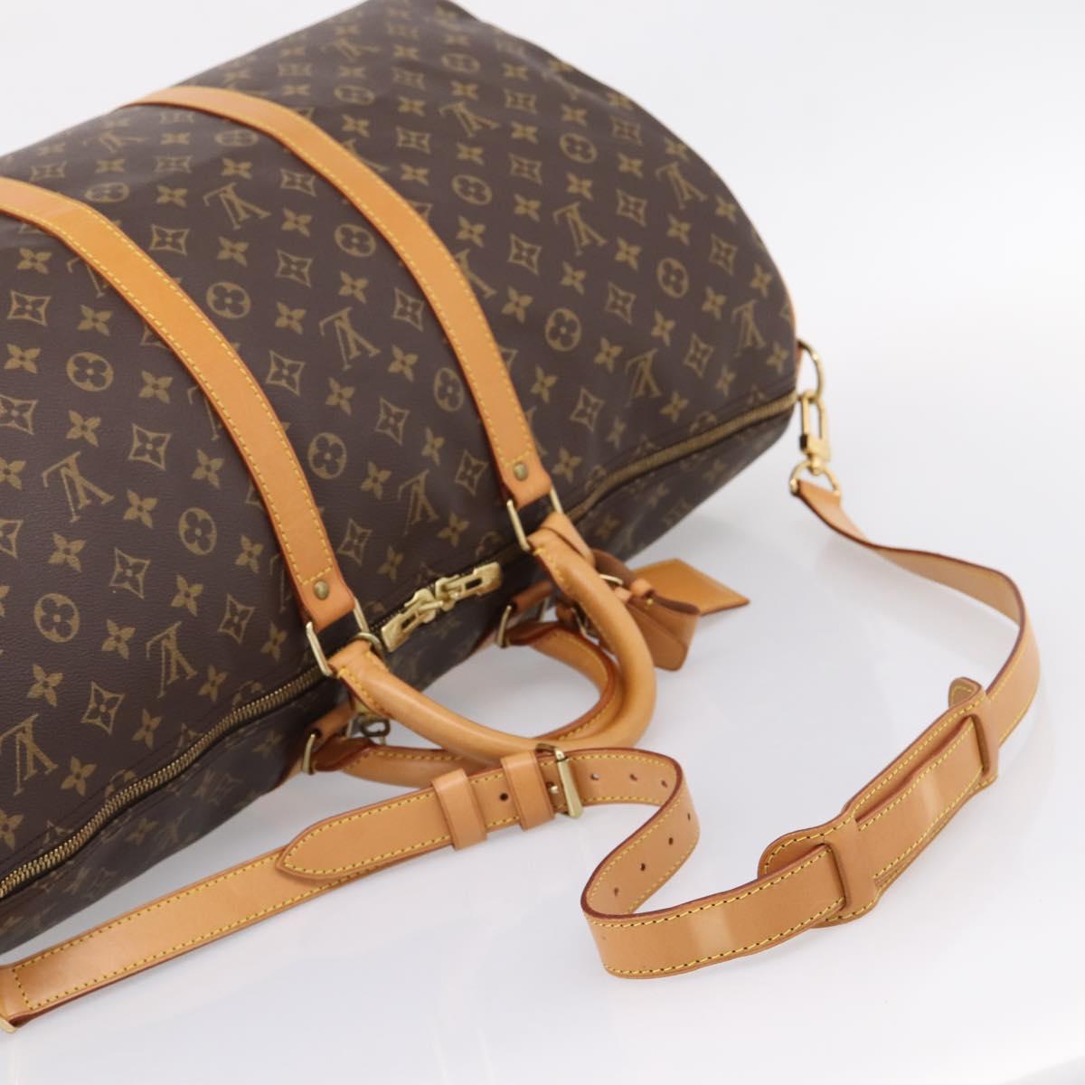 LOUIS VUITTON Monogram Keepall Bandouliere 55 Boston Bag M41414 Auth 205124SAV
