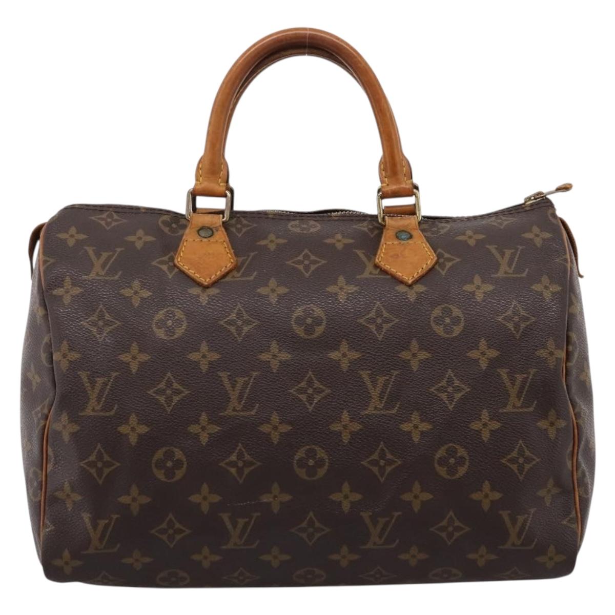 LOUIS VUITTON Monogram Speedy 30 Hand Bag M41526 LV Auth 205127