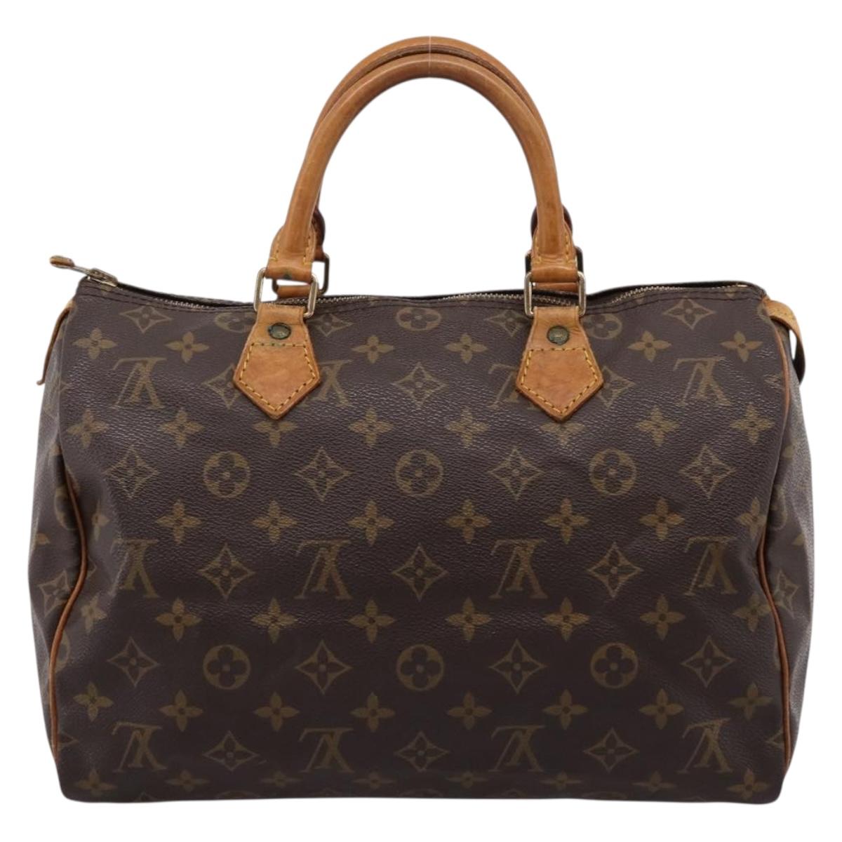 LOUIS VUITTON Monogram Speedy 30 Hand Bag M41526 LV Auth 205127
