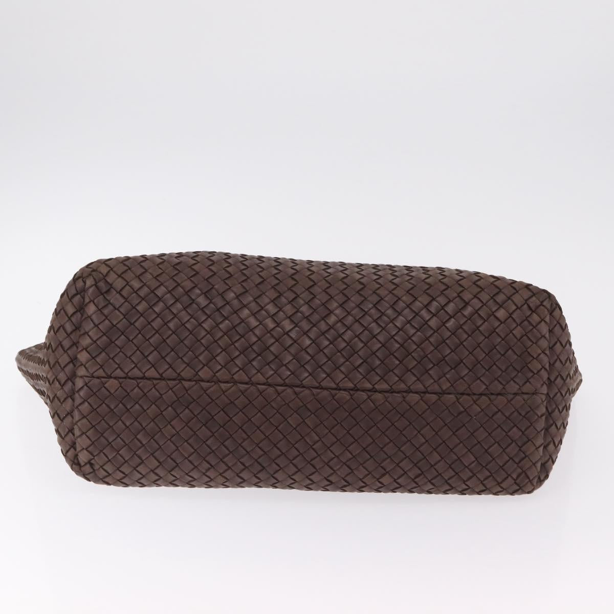 BOTTEGA VENETA INTRECCIATO Cabas MM Tote Bag Leather Brown Auth 205130V