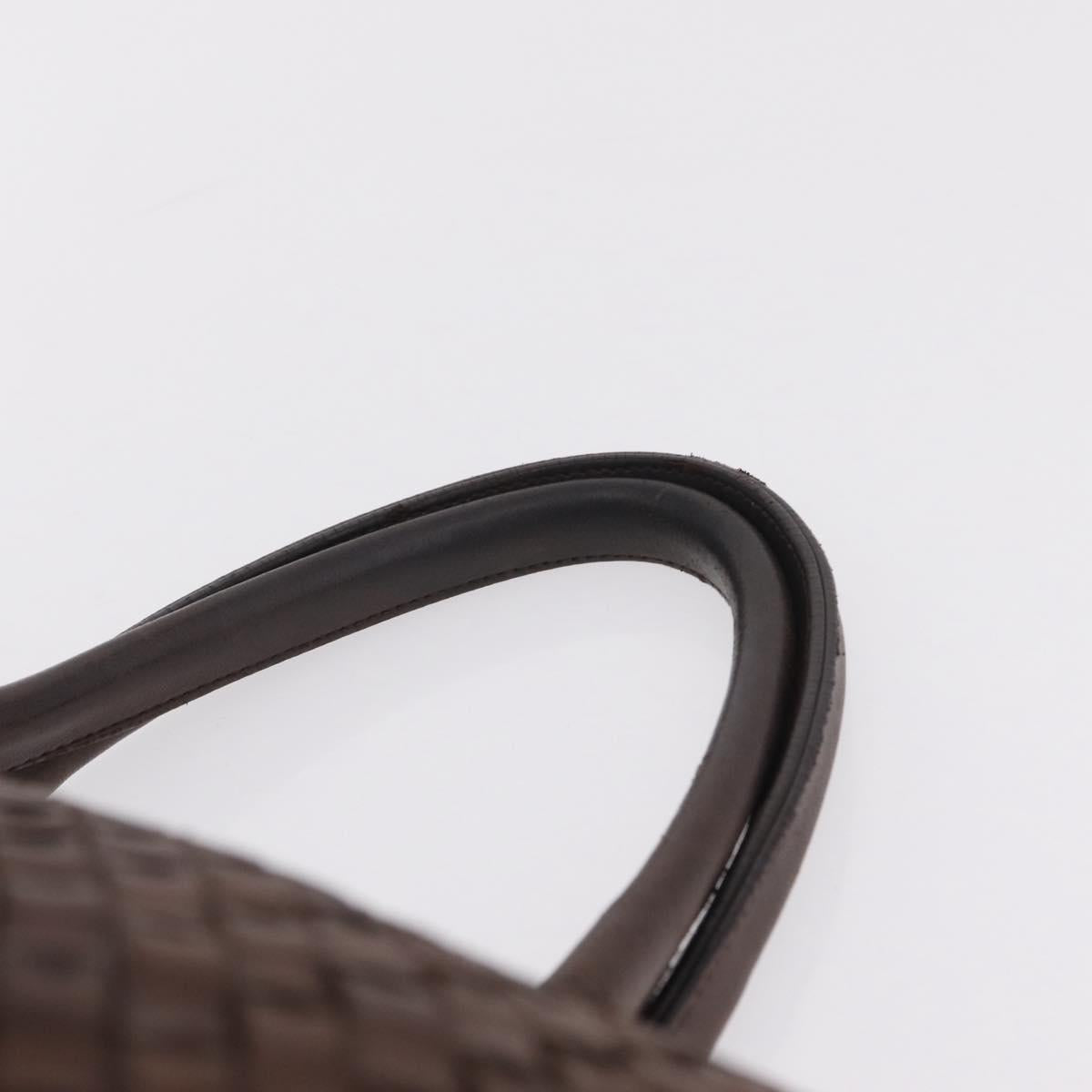 BOTTEGA VENETA INTRECCIATO Cabas MM Tote Bag Leather Brown Auth 205130V