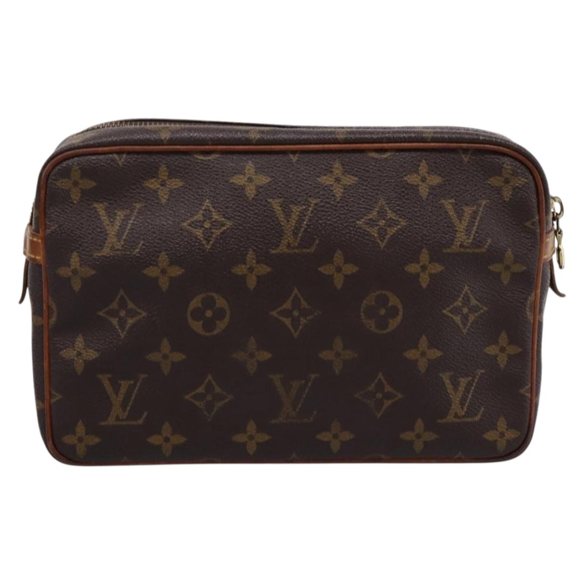 LOUIS VUITTON Monogram Compiegne 23 Clutch Bag M51847 LV Auth 205134A