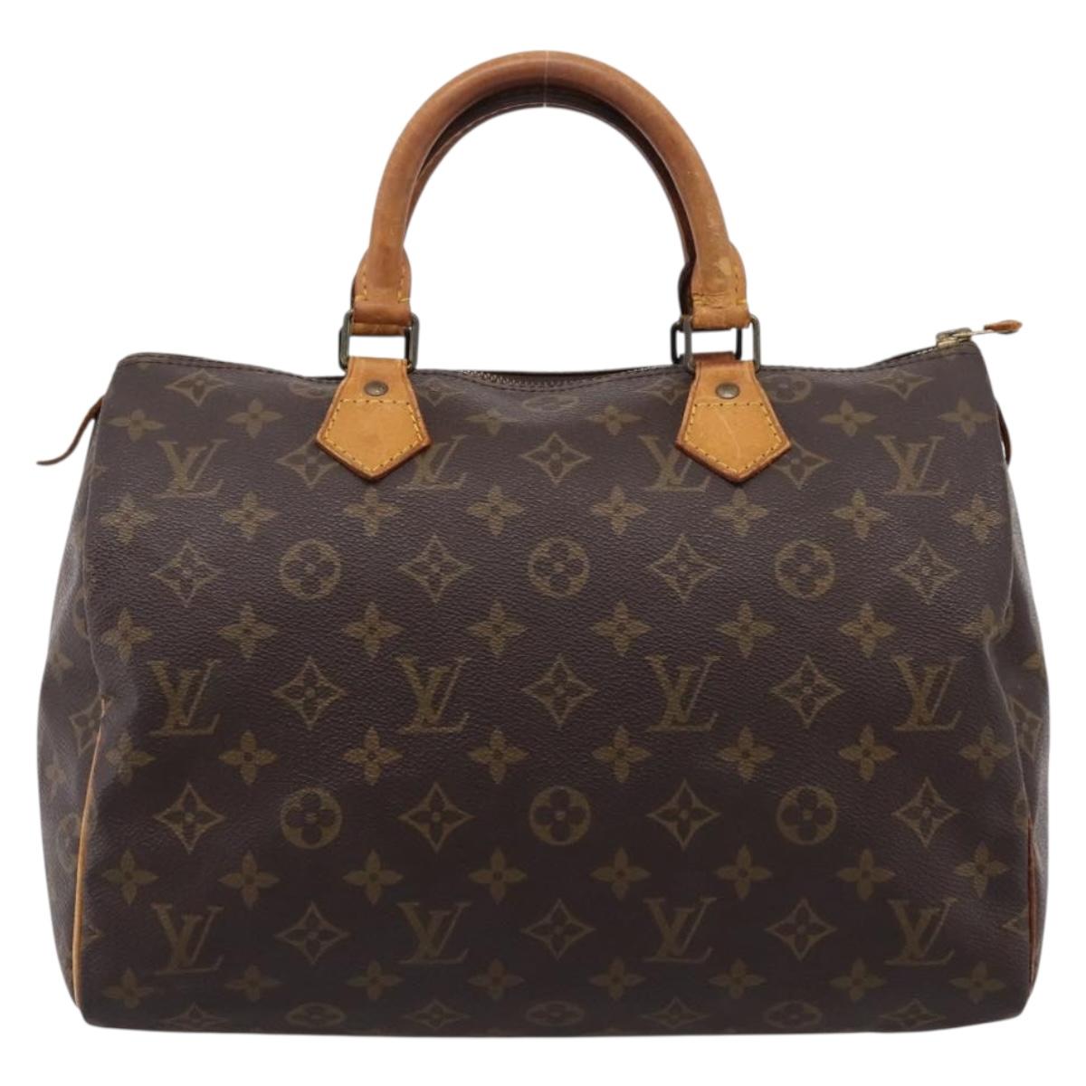 LOUIS VUITTON Monogram Speedy 30 Hand Bag M41526 LV Auth 205136