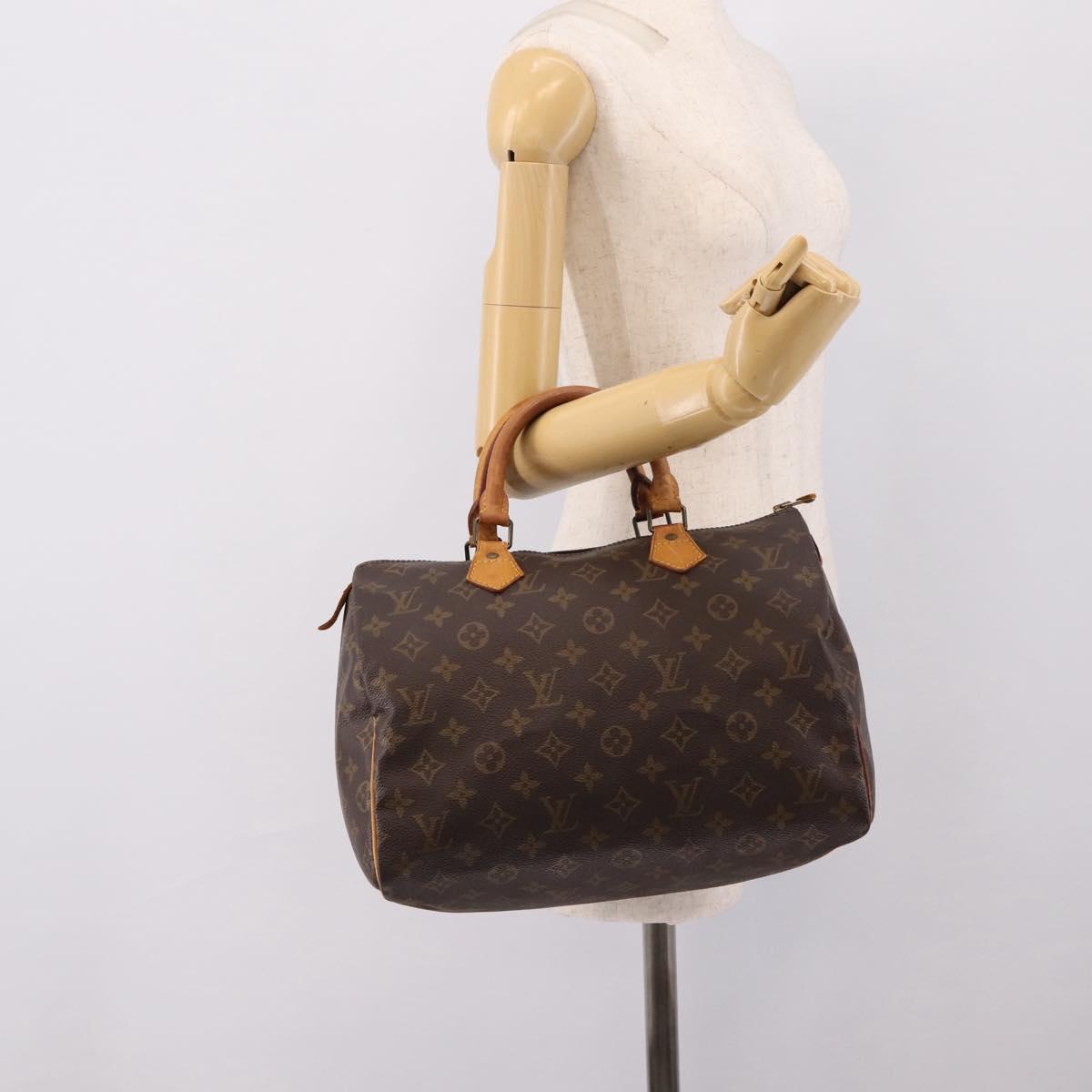 LOUIS VUITTON Monogram Speedy 30 Hand Bag M41526 LV Auth 205136