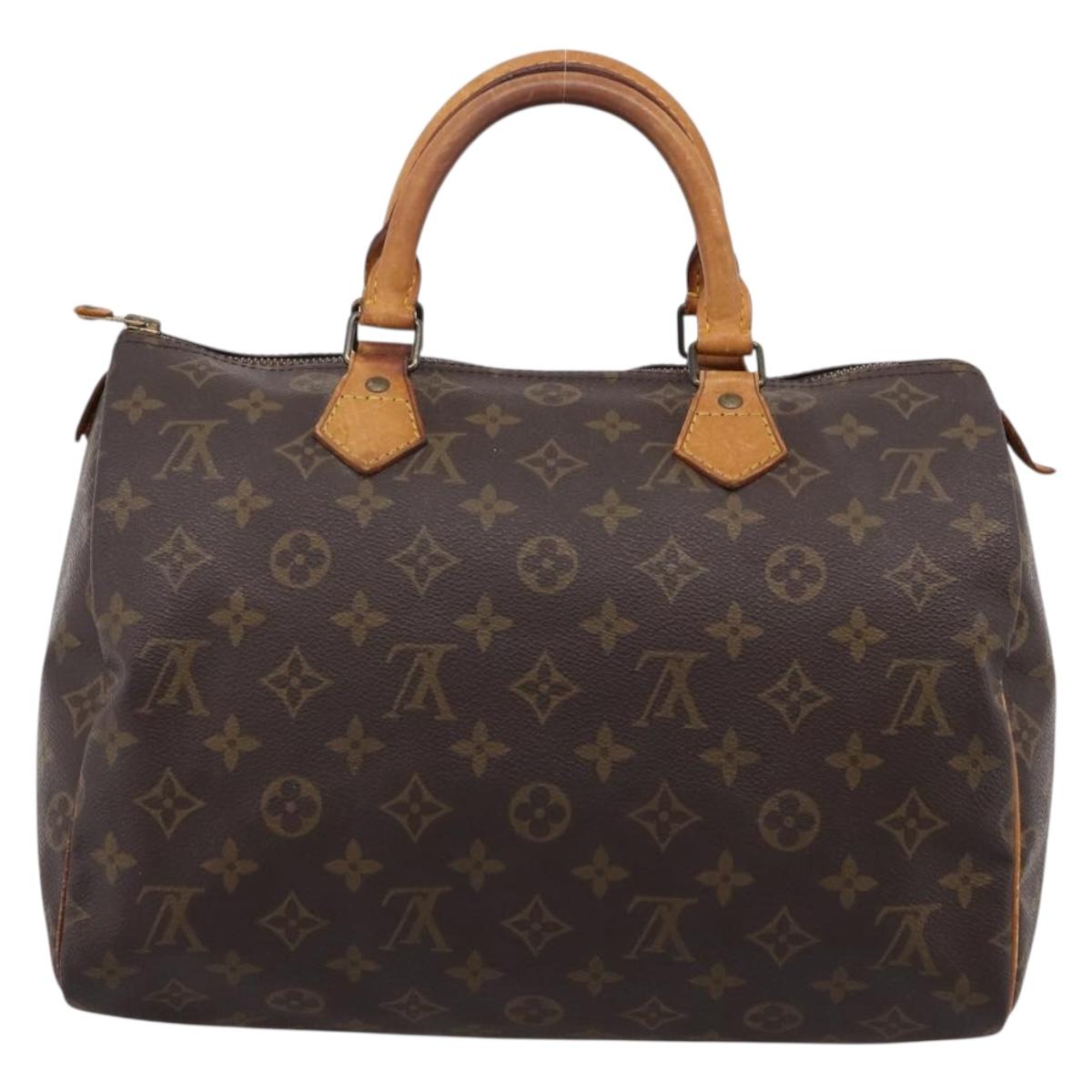LOUIS VUITTON Monogram Speedy 30 Hand Bag M41526 LV Auth 205136
