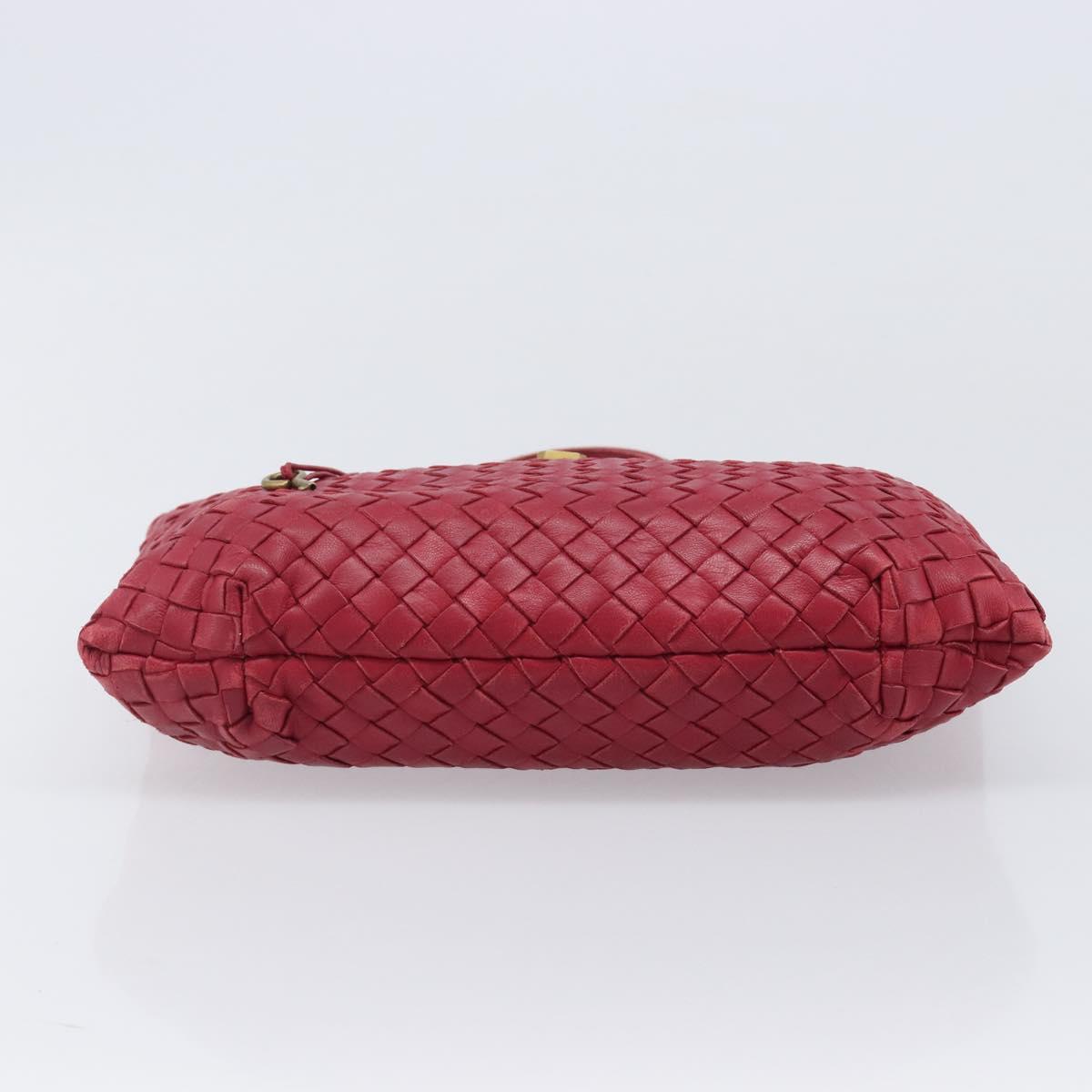 BOTTEGA VENETA INTRECCIATO Hand Bag Leather Pink Gold Auth 205138