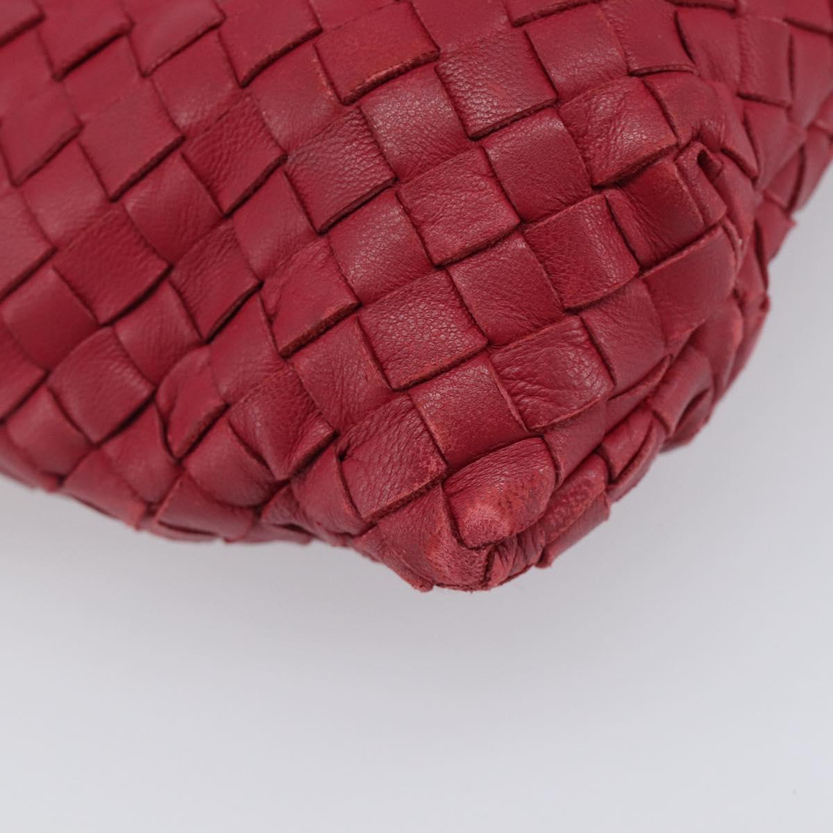 BOTTEGA VENETA INTRECCIATO Hand Bag Leather Pink Gold Auth 205138