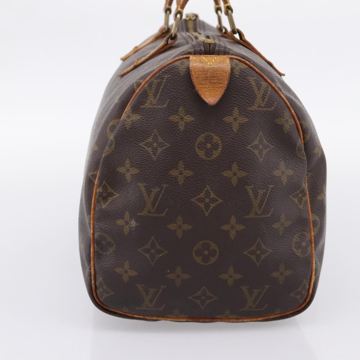 LOUIS VUITTON Monogram Speedy 30 Hand Bag M41526 LV Auth 205139