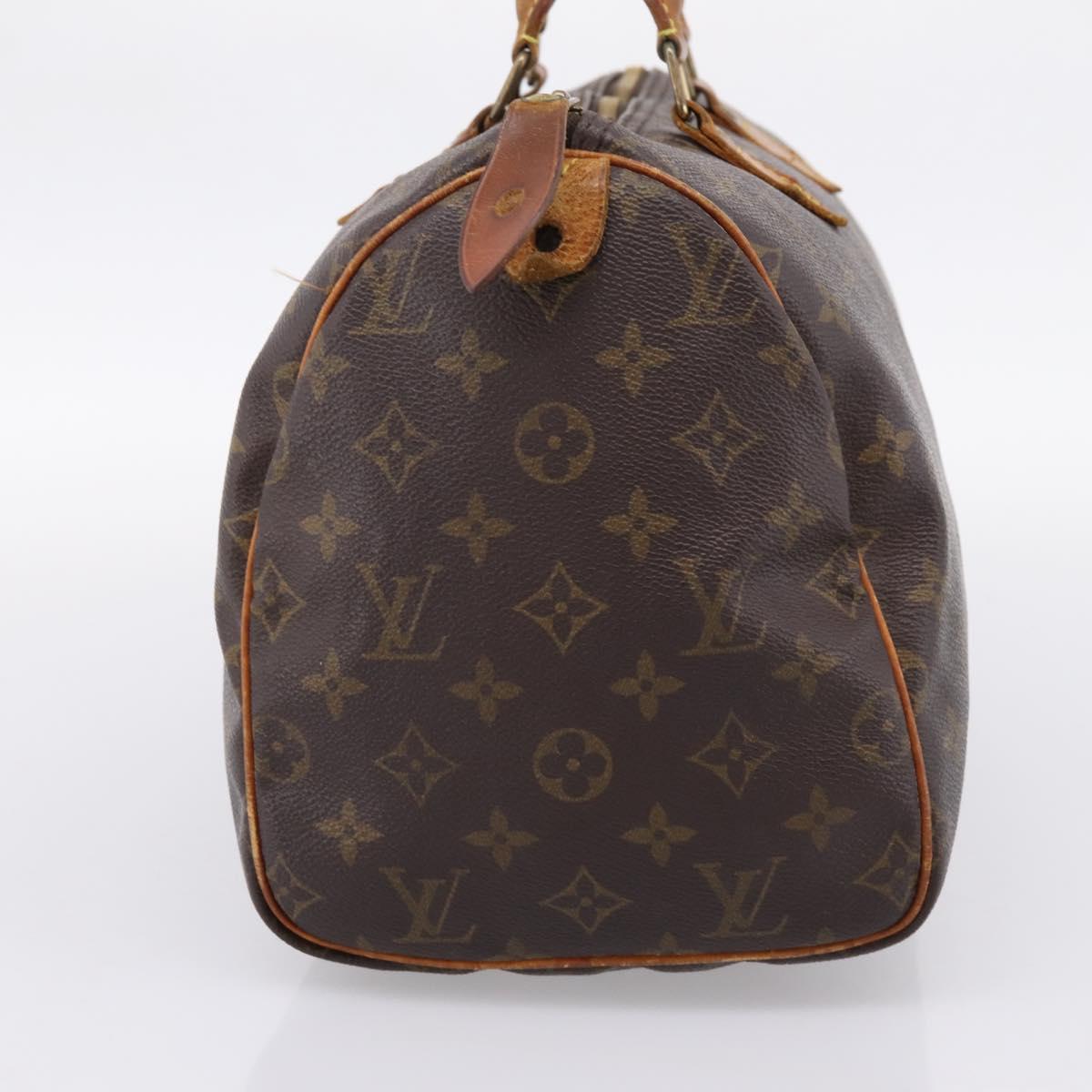 LOUIS VUITTON Monogram Speedy 30 Hand Bag M41526 LV Auth 205139