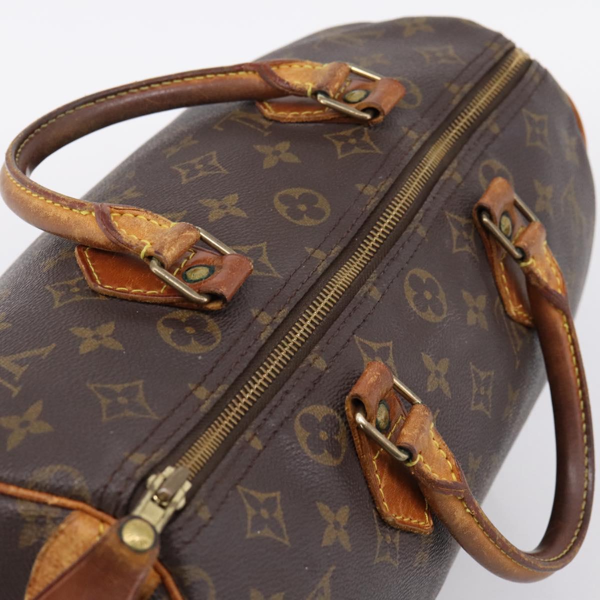 LOUIS VUITTON Monogram Speedy 30 Hand Bag M41526 LV Auth 205139