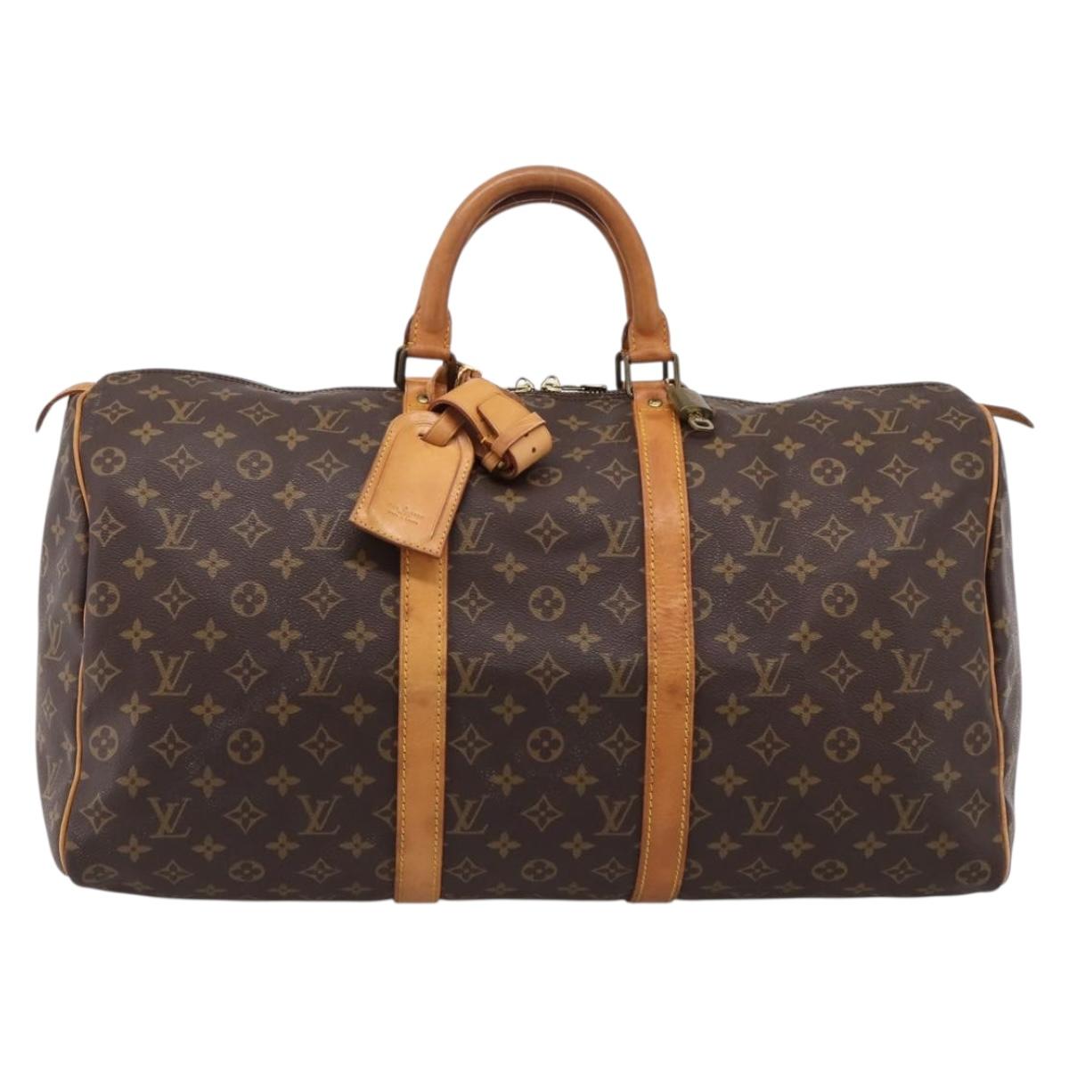 LOUIS VUITTON Monogram Keepall 50 Boston Bag M41426 LV Auth 205140A