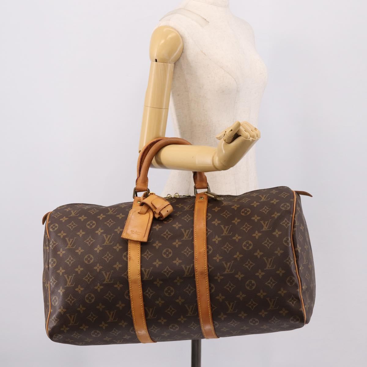 LOUIS VUITTON Monogram Keepall 50 Boston Bag M41426 LV Auth 205140A