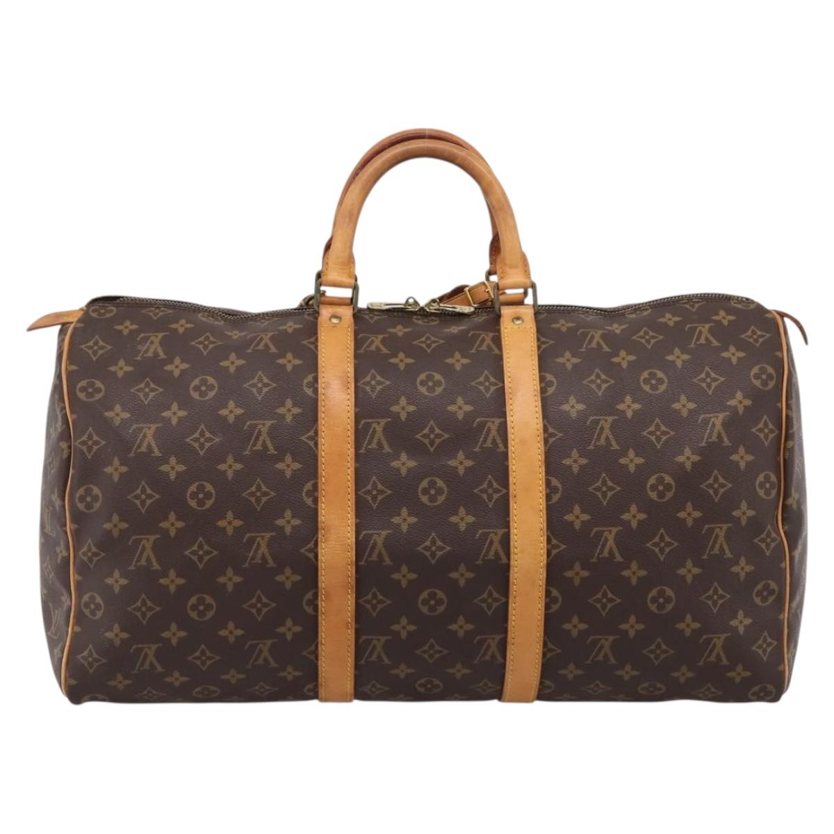LOUIS VUITTON Monogram Keepall 50 Boston Bag M41426 LV Auth 205140A