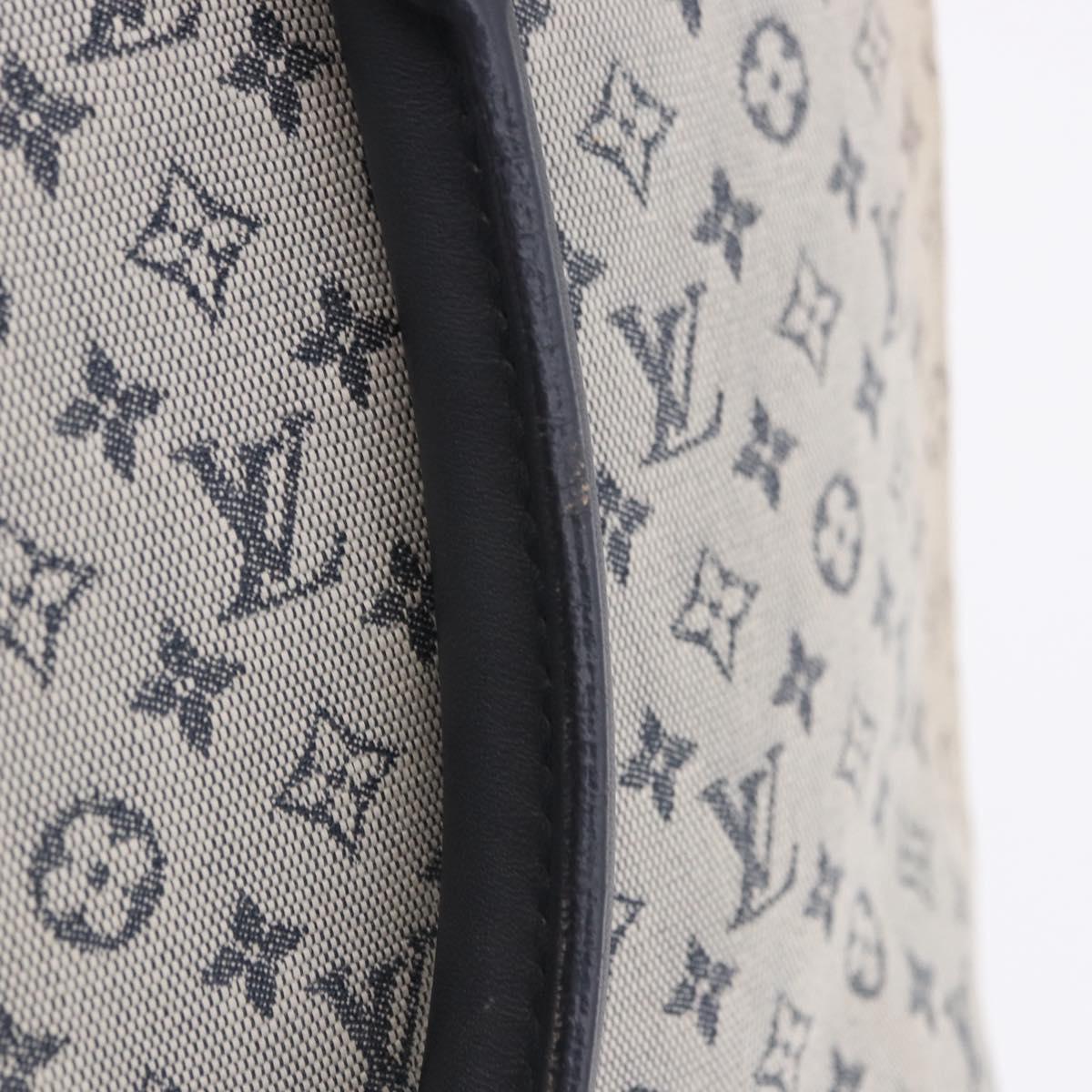 LOUIS VUITTON Monogram Mini Alma Haut Hand Bag Blue M92202 LV Auth 205142