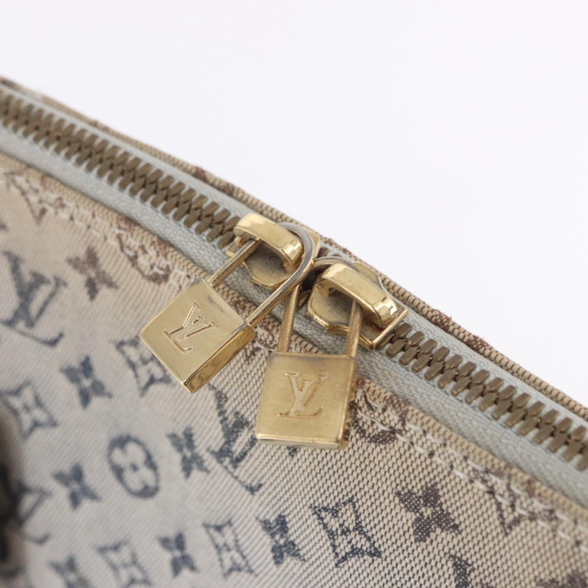 LOUIS VUITTON Monogram Mini Alma Haut Hand Bag Blue M92202 LV Auth 205142