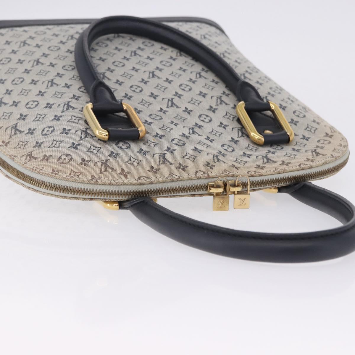 LOUIS VUITTON Monogram Mini Alma Haut Hand Bag Blue M92202 LV Auth 205142