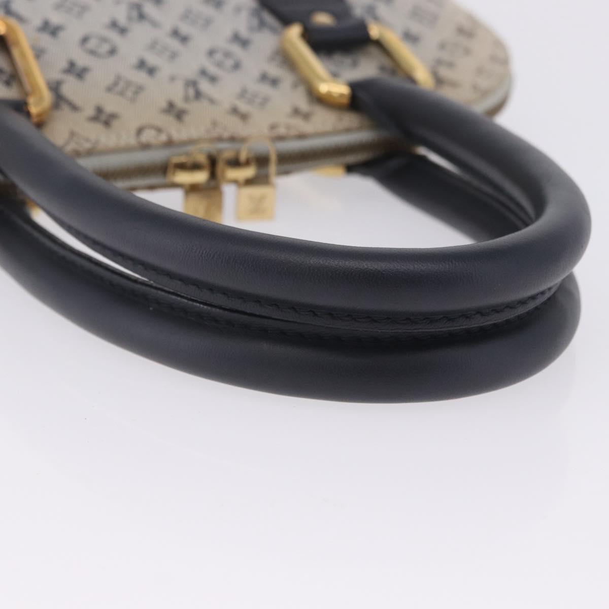 LOUIS VUITTON Monogram Mini Alma Haut Hand Bag Blue M92202 LV Auth 205142