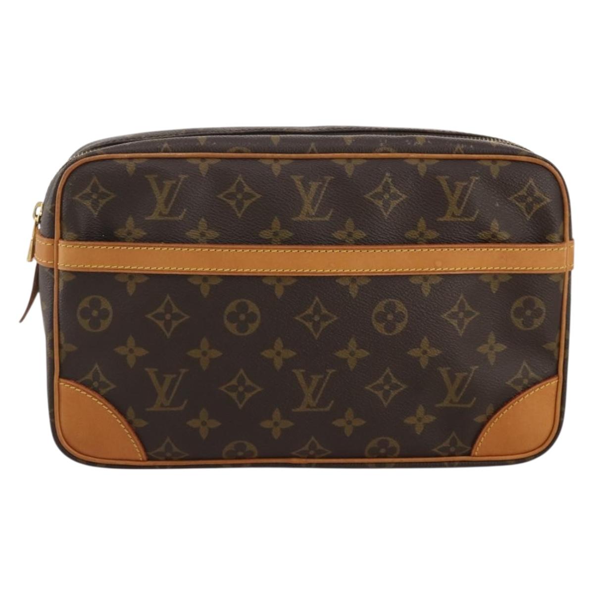 LOUIS VUITTON Monogram Compiegne 28 Clutch Bag M51845 LV Auth 205143A