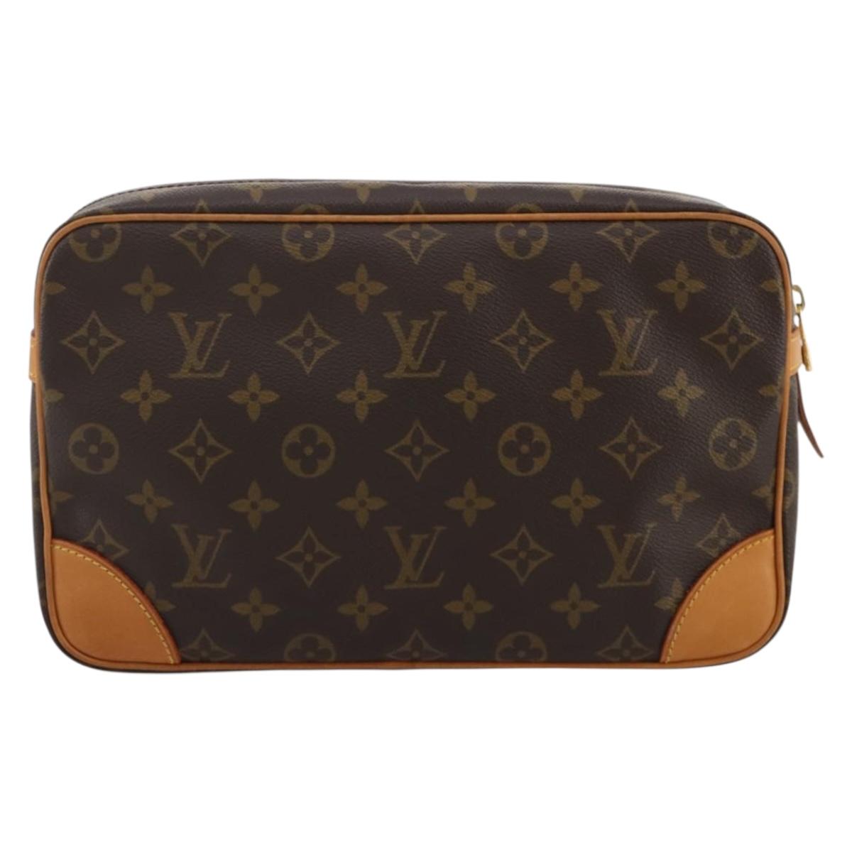 LOUIS VUITTON Monogram Compiegne 28 Clutch Bag M51845 LV Auth 205143A