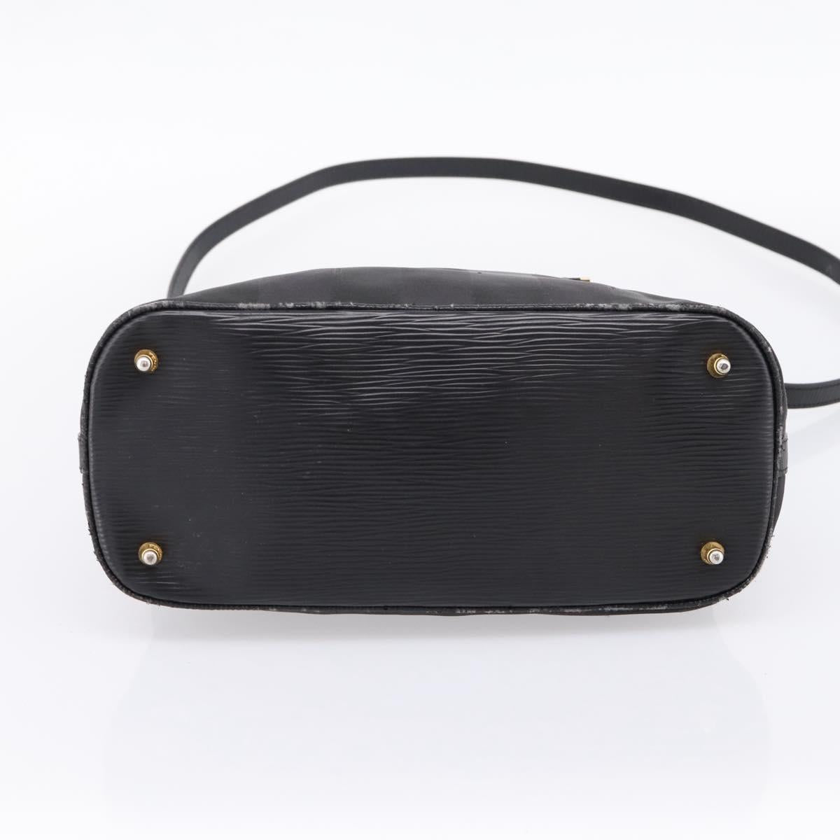 FENDI Pecan Canvas Hand Bag 2way Black Gold Auth 205145