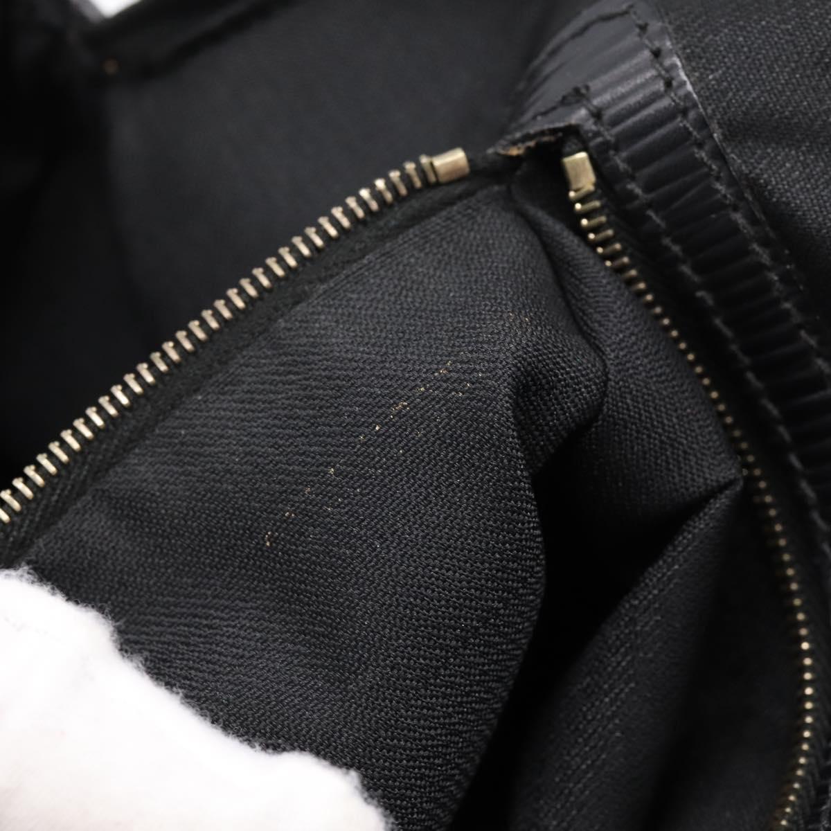 FENDI Pecan Canvas Hand Bag 2way Black Gold Auth 205145