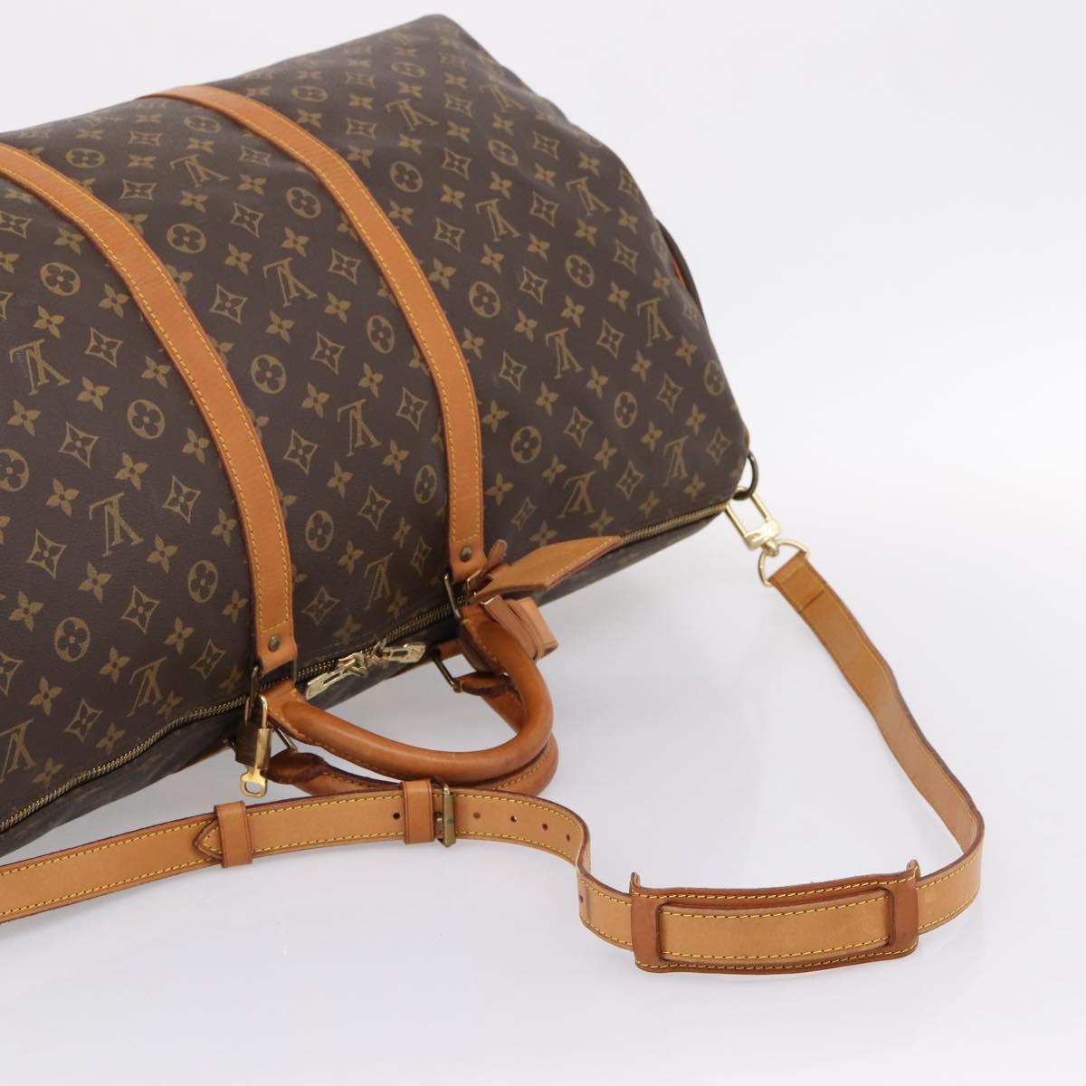 LOUIS VUITTON Monogram Keepall Bandouliere 60 Boston Bag M41412 LV Auth 205147V