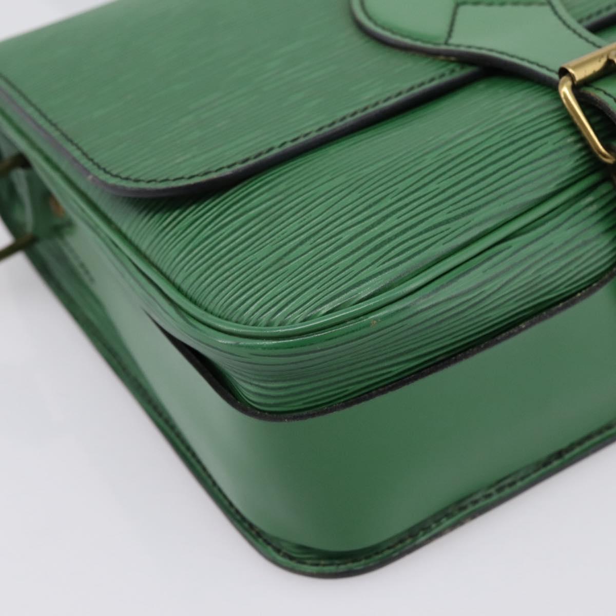LOUIS VUITTON Epi Cartouchiere MM Shoulder Bag Green M52244 LV Auth 205149V