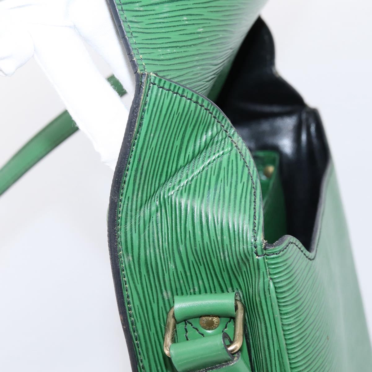 LOUIS VUITTON Epi Cartouchiere MM Shoulder Bag Green M52244 LV Auth 205149V