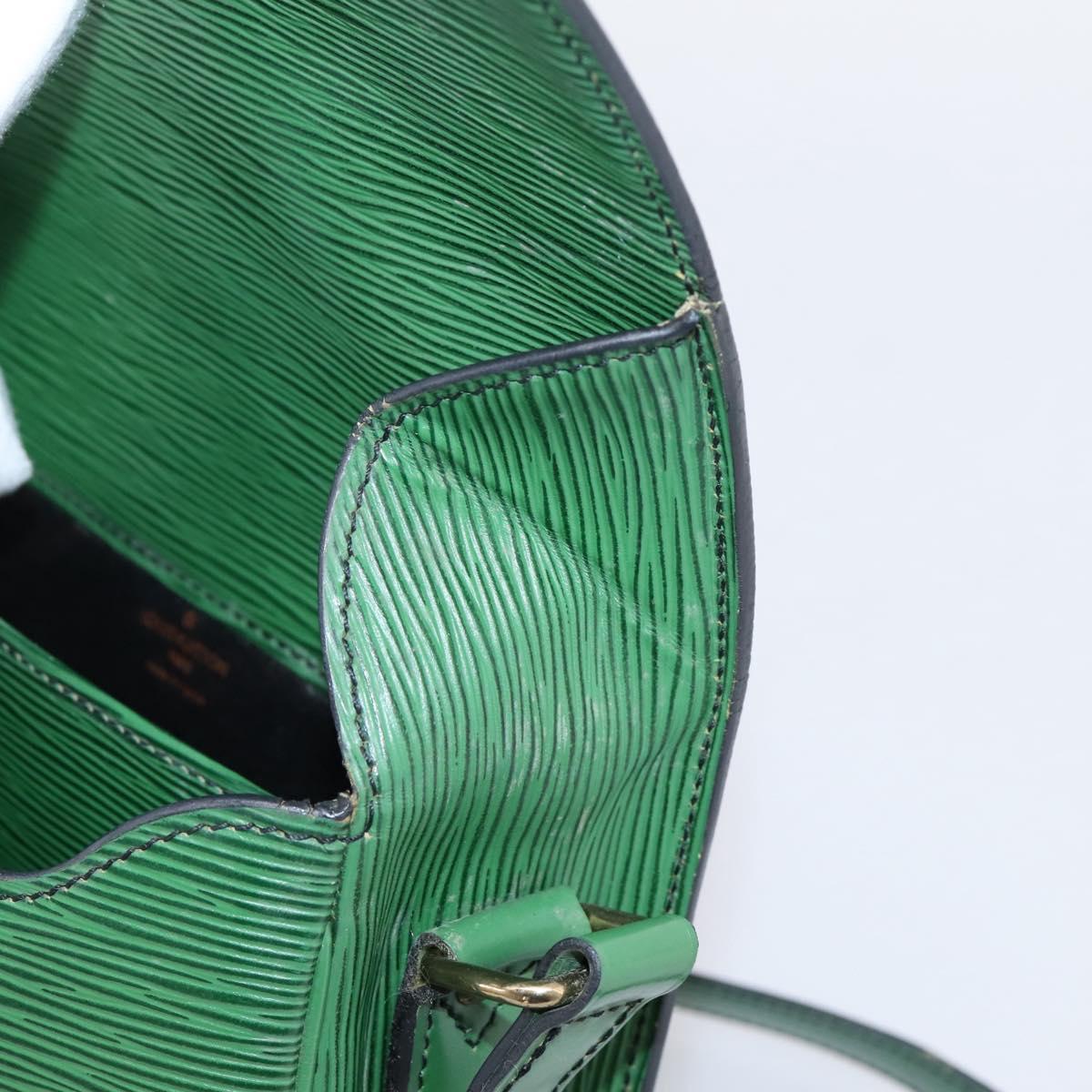 LOUIS VUITTON Epi Cartouchiere MM Shoulder Bag Green M52244 LV Auth 205149V