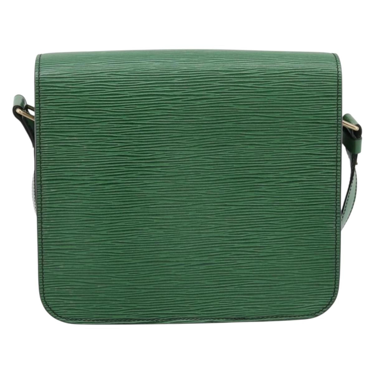 LOUIS VUITTON Epi Cartouchiere MM Shoulder Bag Green M52244 LV Auth 205149V