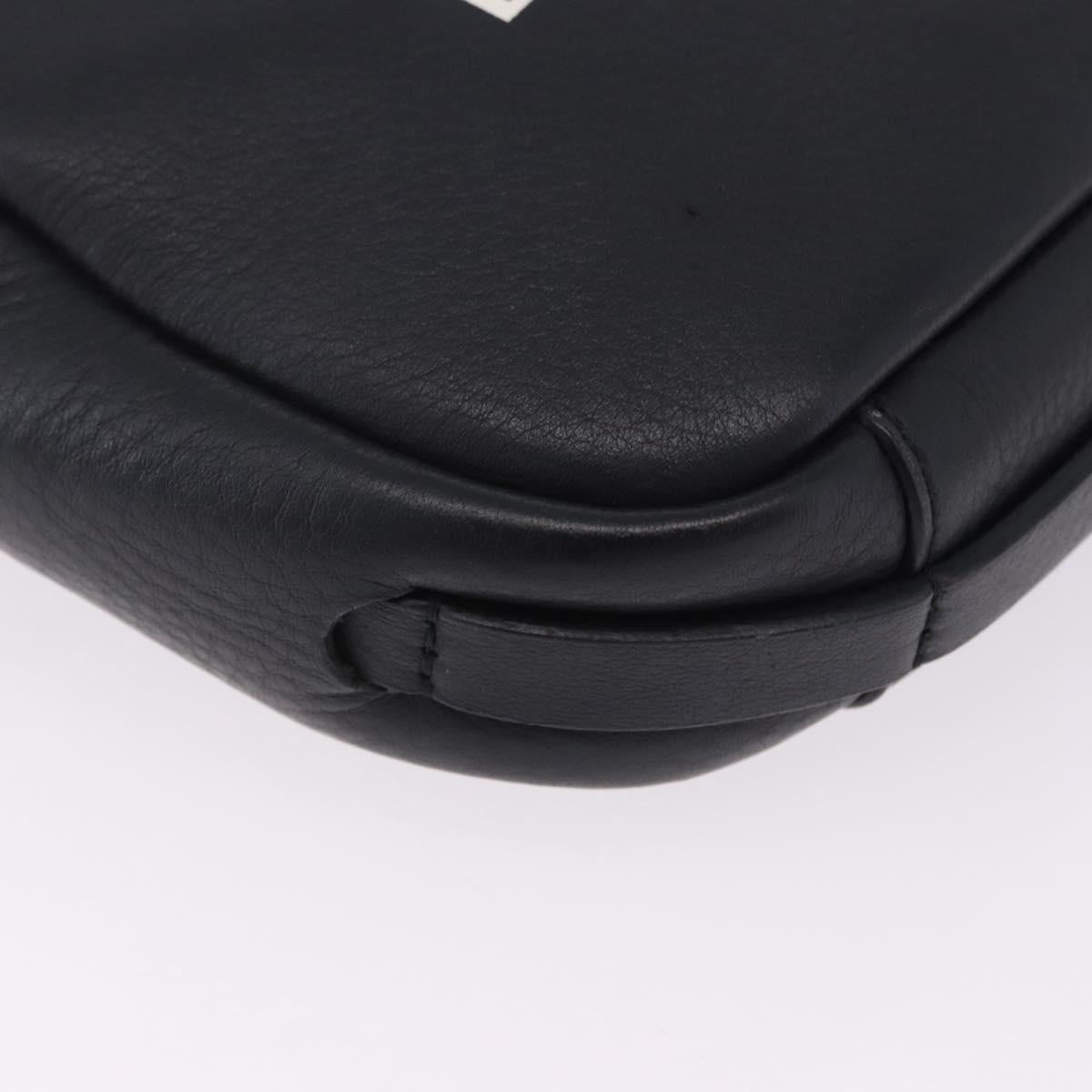 BALENCIAGA Everyday Camera Bag XS Leather Black Silver 489809 Auth 205151V