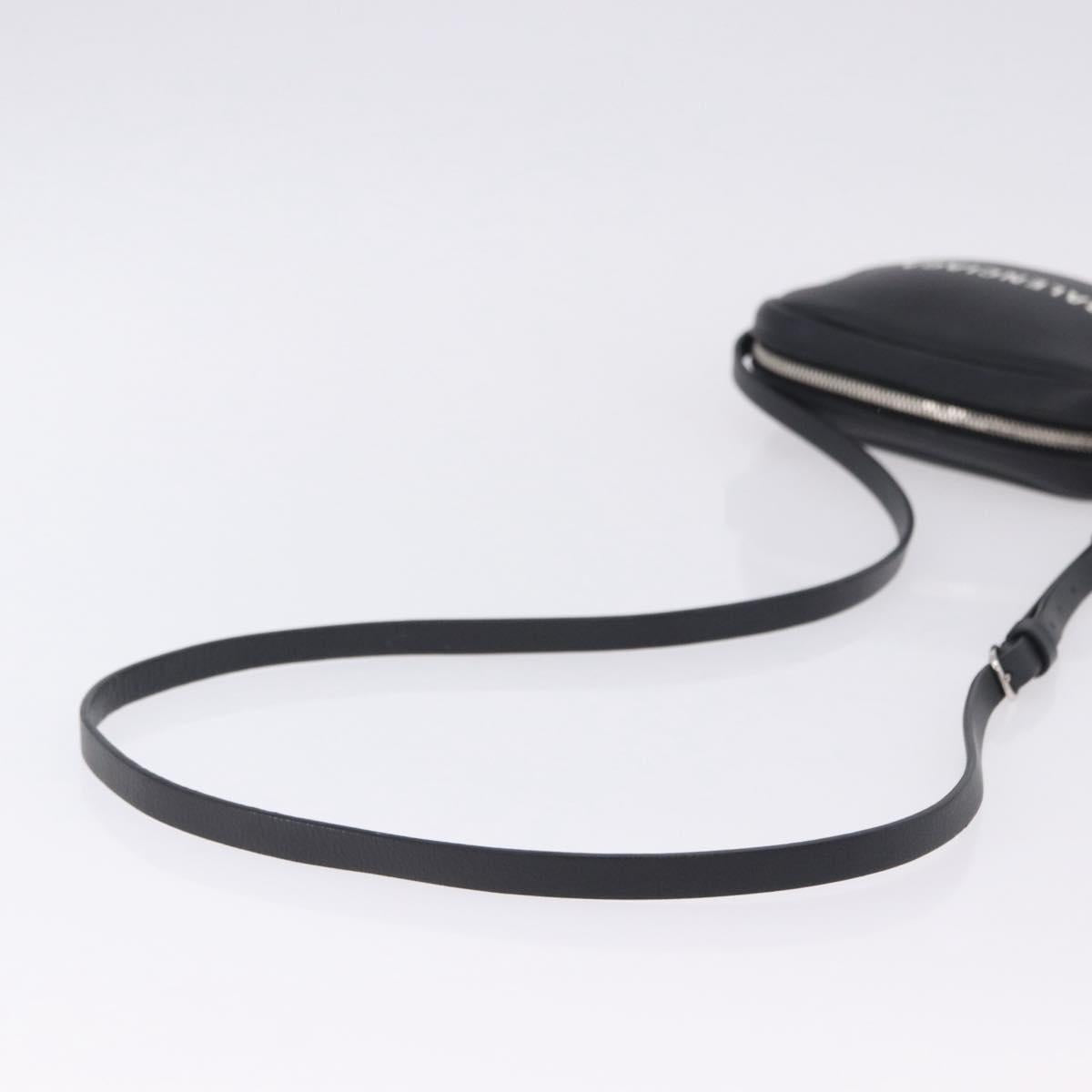 BALENCIAGA Everyday Camera Bag XS Leather Black Silver 489809 Auth 205151V