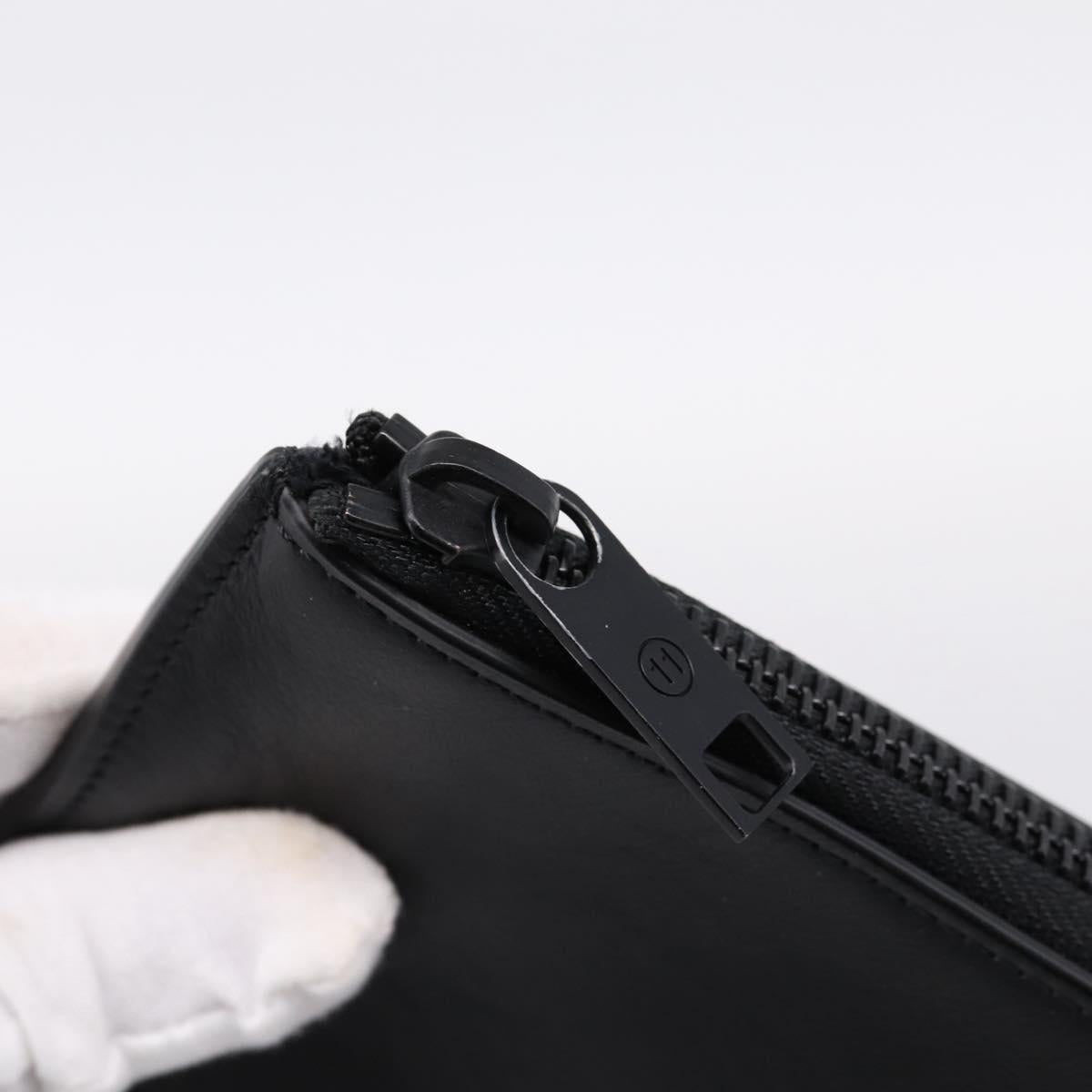 Maison Margiela Clutch Bag Leather Black Auth 205155A