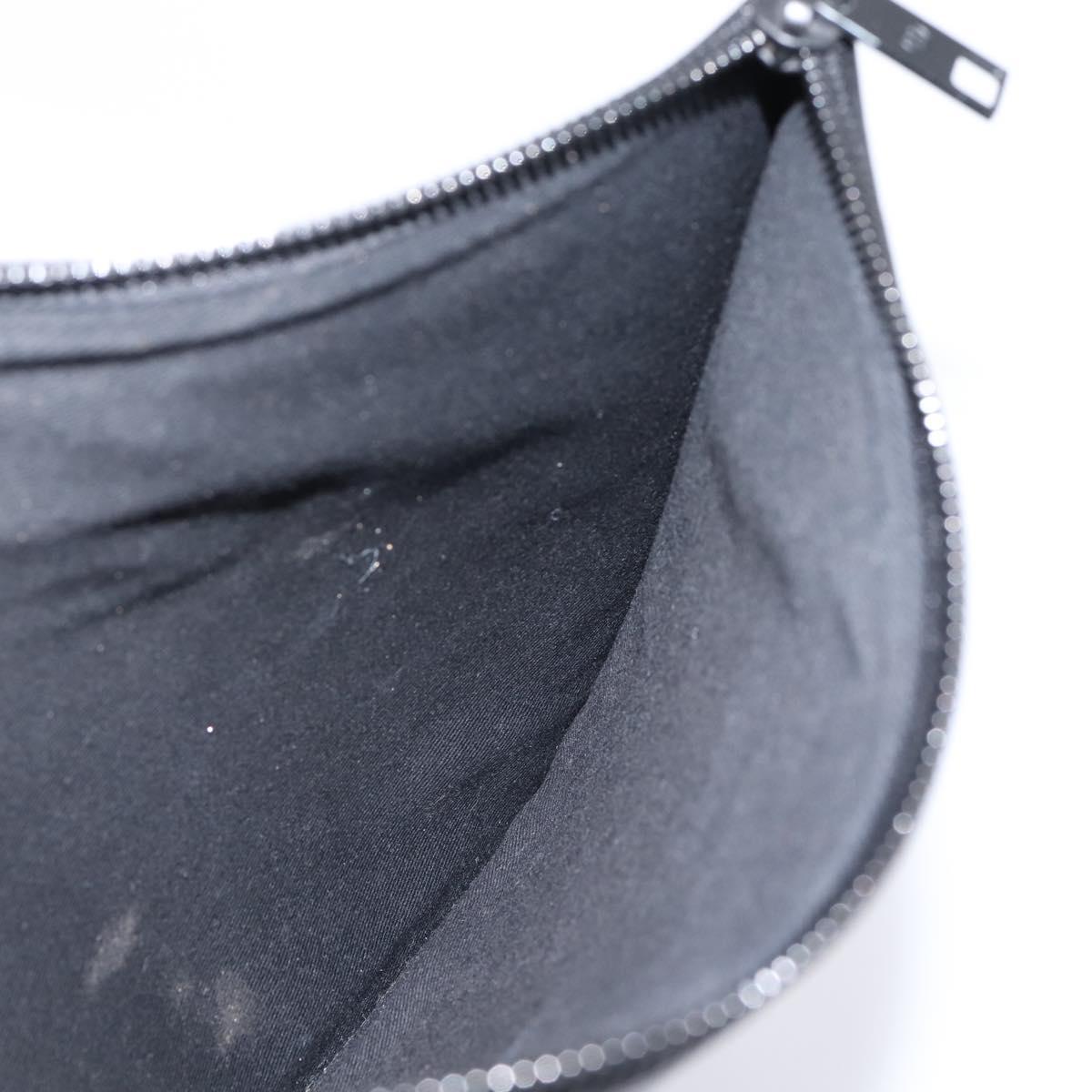 Maison Margiela Clutch Bag Leather Black Auth 205155A