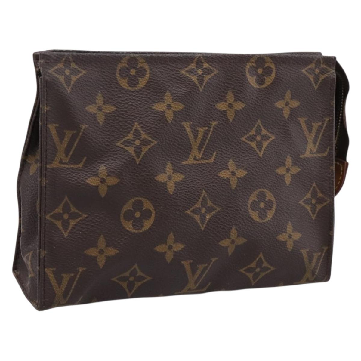 LOUIS VUITTON Monogram Poche Toilette 19 Pouch M47544 LV Auth 205157
