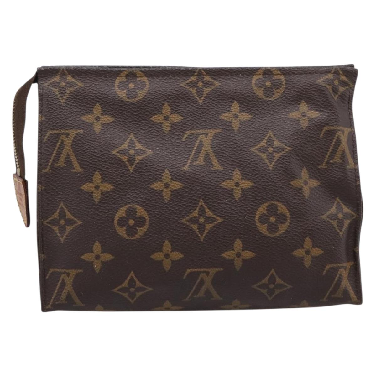 LOUIS VUITTON Monogram Poche Toilette 19 Pouch M47544 LV Auth 205157