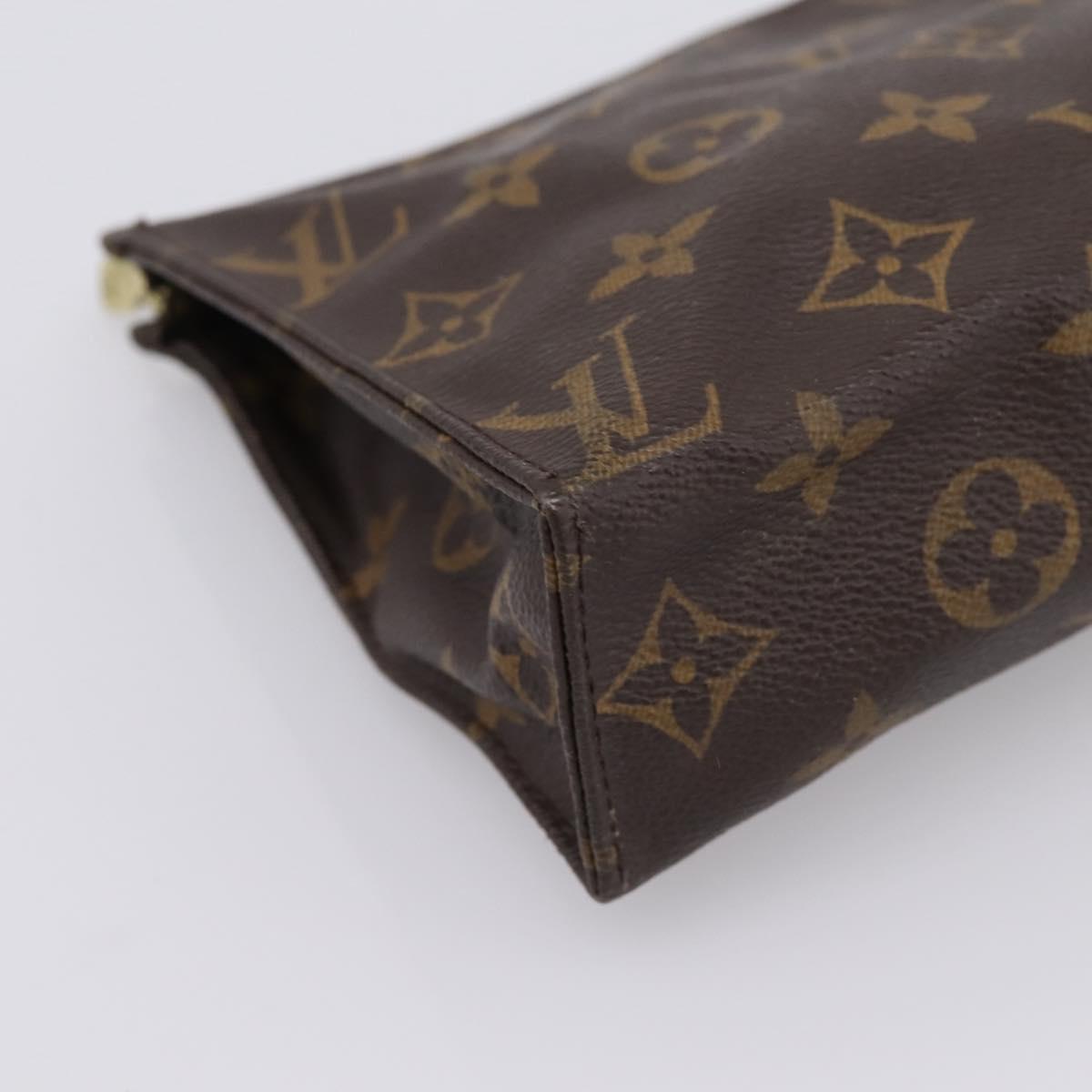 LOUIS VUITTON Monogram Poche Toilette 19 Pouch M47544 LV Auth 205157