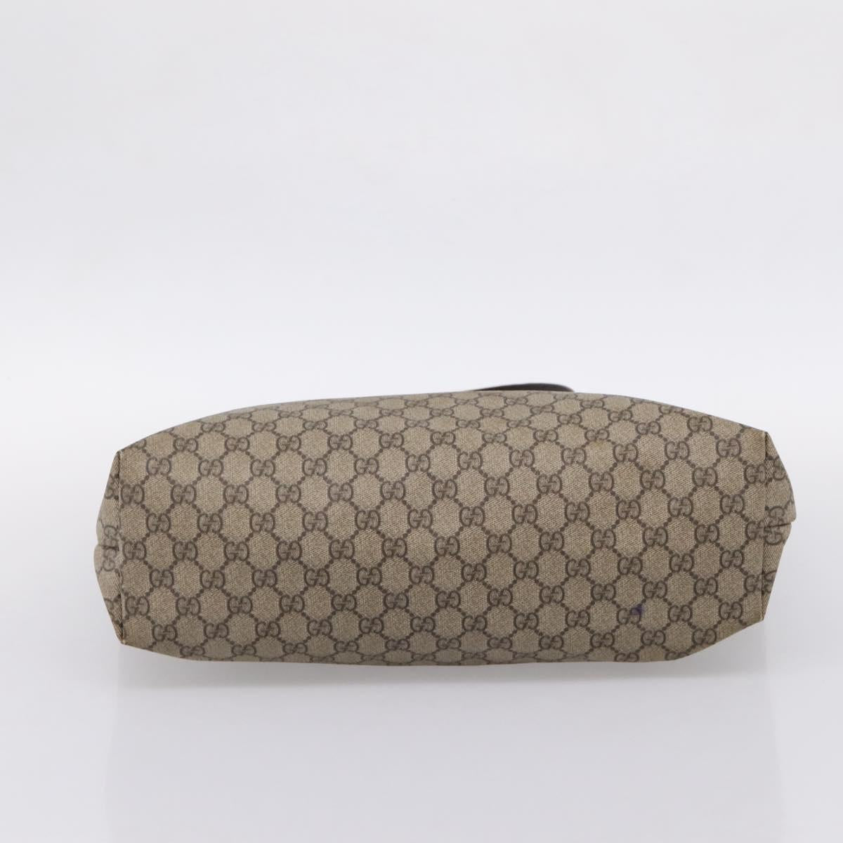 GUCCI GG Supreme Tote Bag PVC Beige 211137 Auth 205165