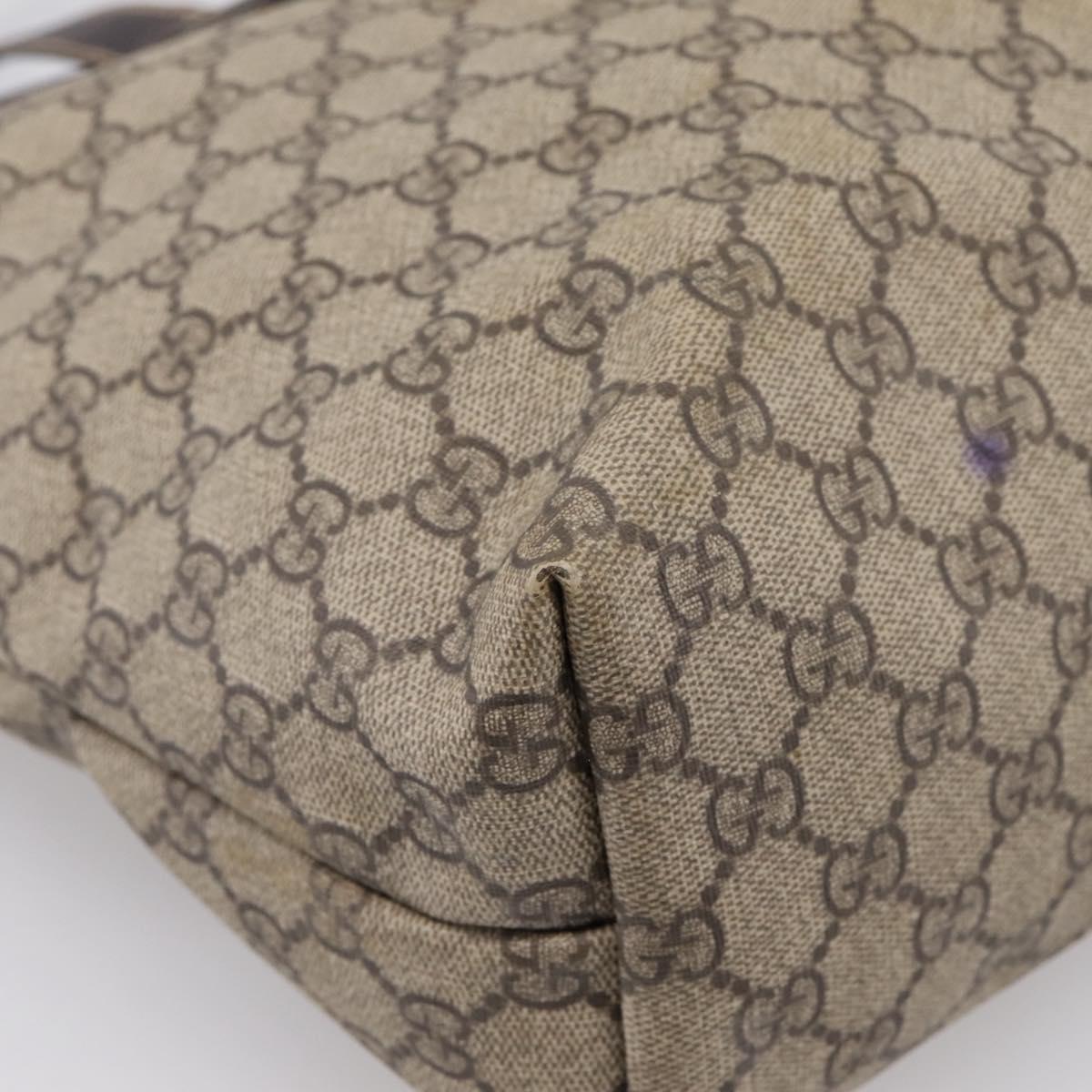 GUCCI GG Supreme Tote Bag PVC Beige 211137 Auth 205165