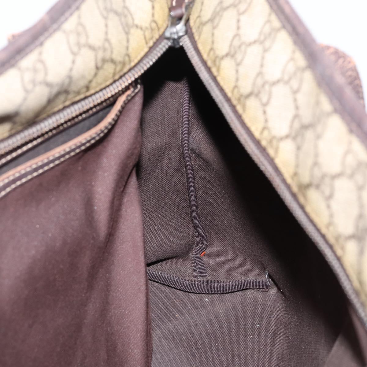 GUCCI GG Supreme Tote Bag PVC Beige 211137 Auth 205165