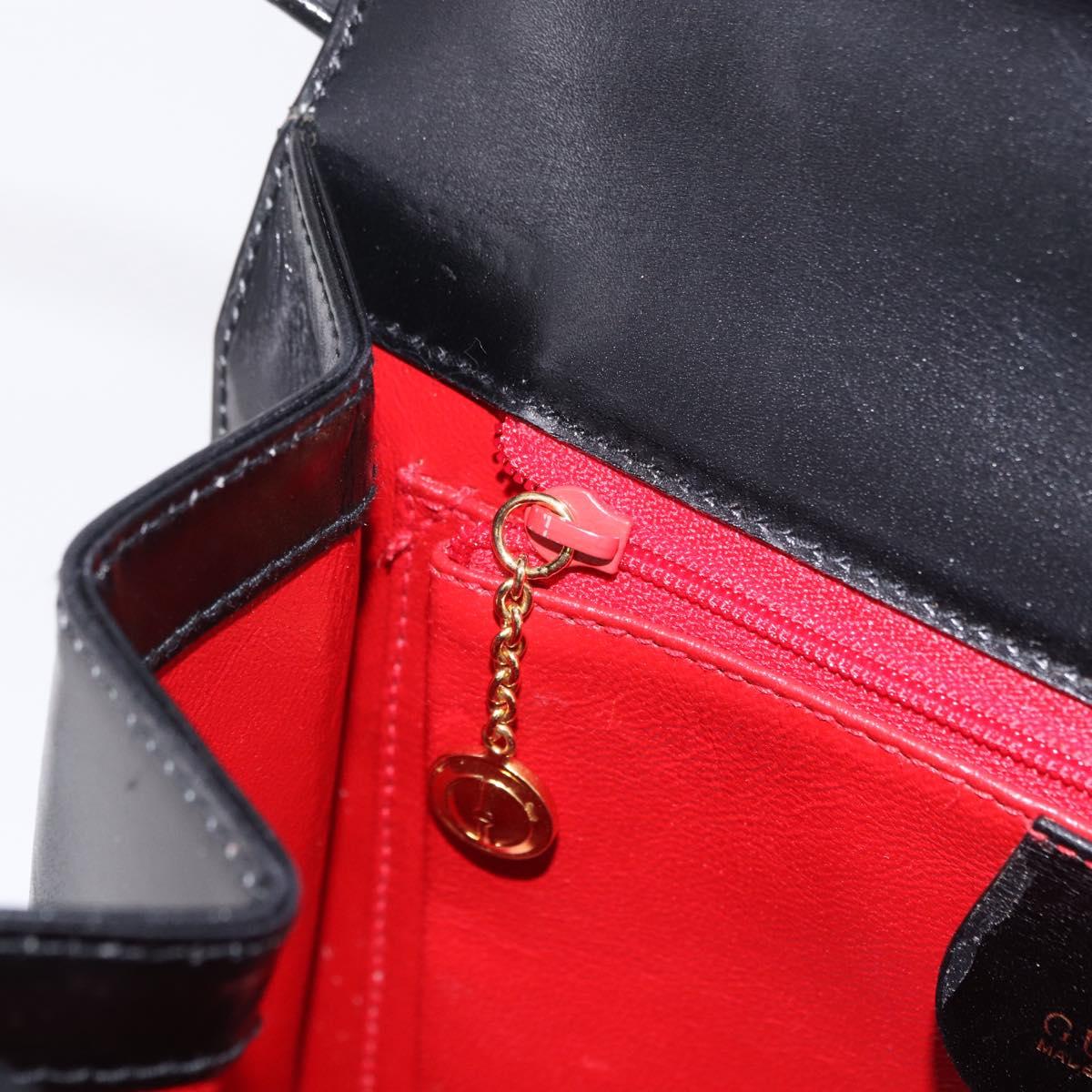 GUCCI Hand Bag Leather 2way Black Gold 000 23 0258 Auth 205166