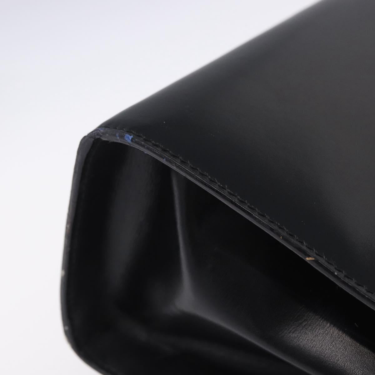 GUCCI Hand Bag Leather 2way Black Gold 000 23 0258 Auth 205166