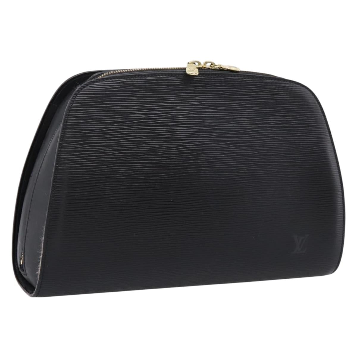 LOUIS VUITTON Epi Dauphine GM Cosmetic Pouch Black M48432 LV Auth 205168