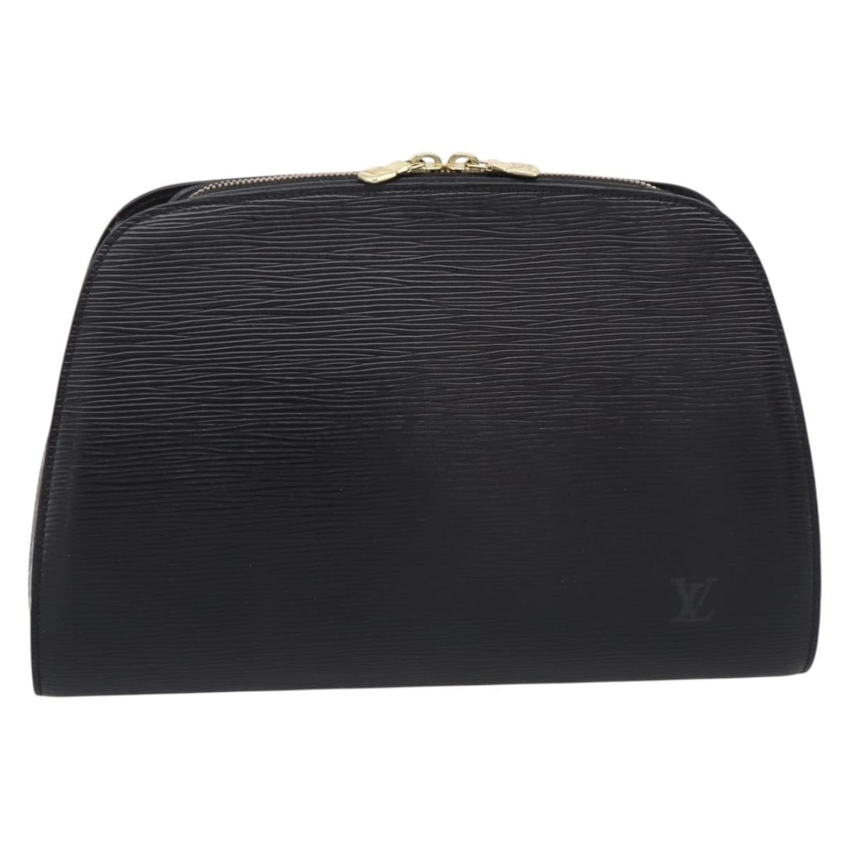 LOUIS VUITTON Epi Dauphine GM Cosmetic Pouch Black M48432 LV Auth 205168
