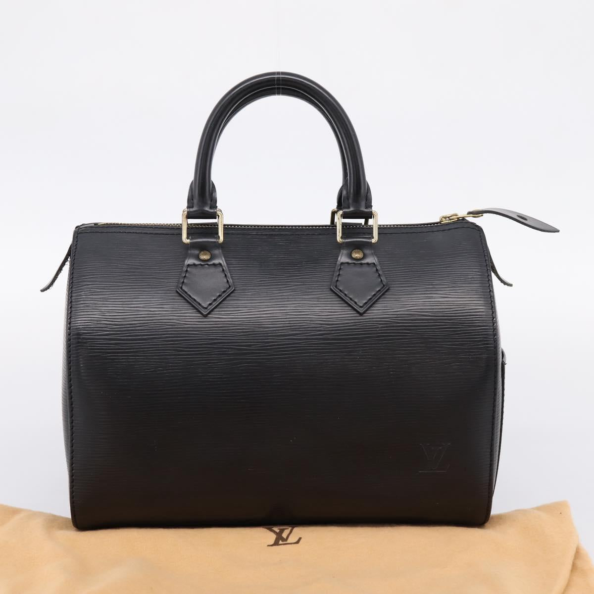 LOUIS VUITTON Epi Speedy 25 Hand Bag Black M59042 LV Auth 205171V