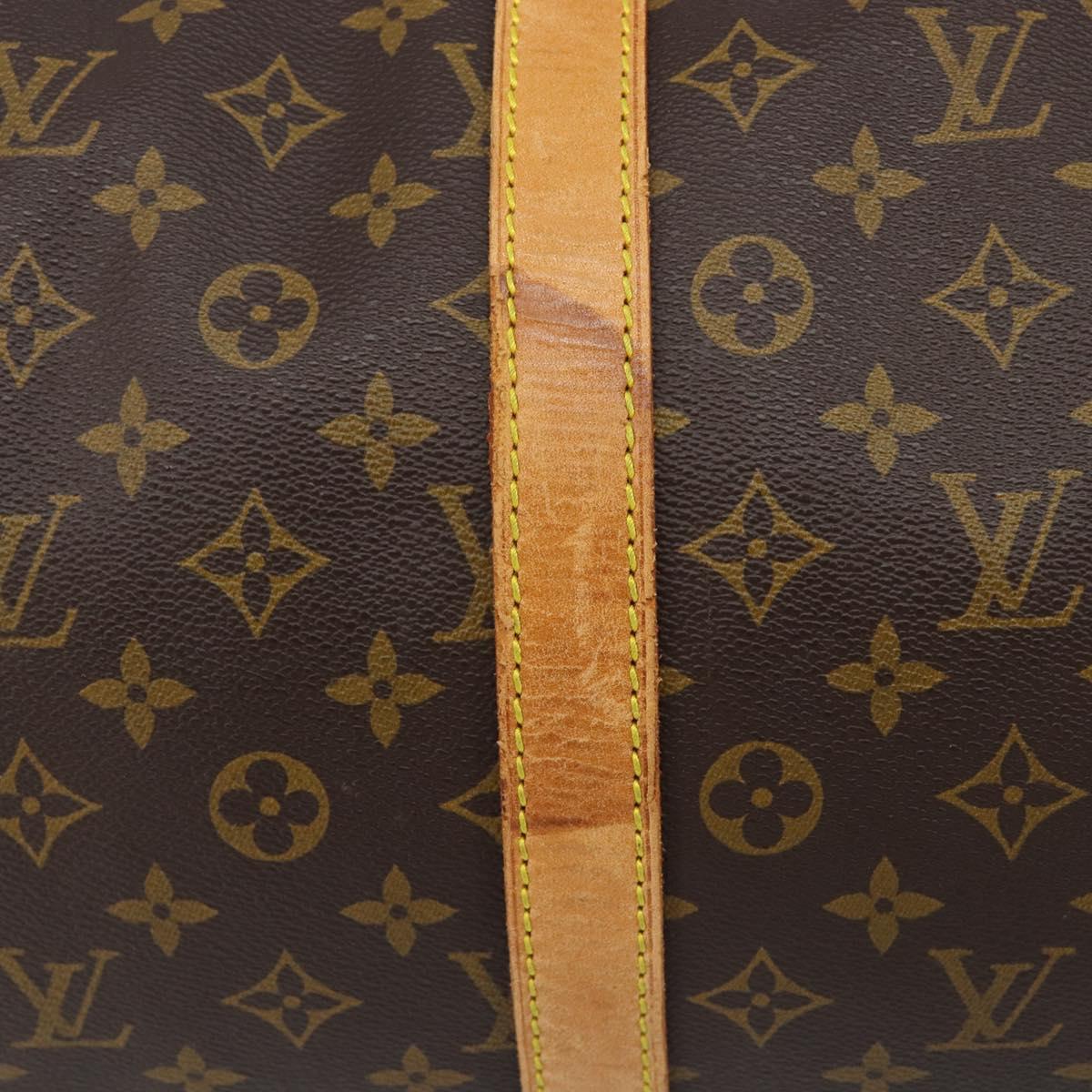 LOUIS VUITTON Monogram Keepall 55 Boston Bag M41424 LV Auth 205172